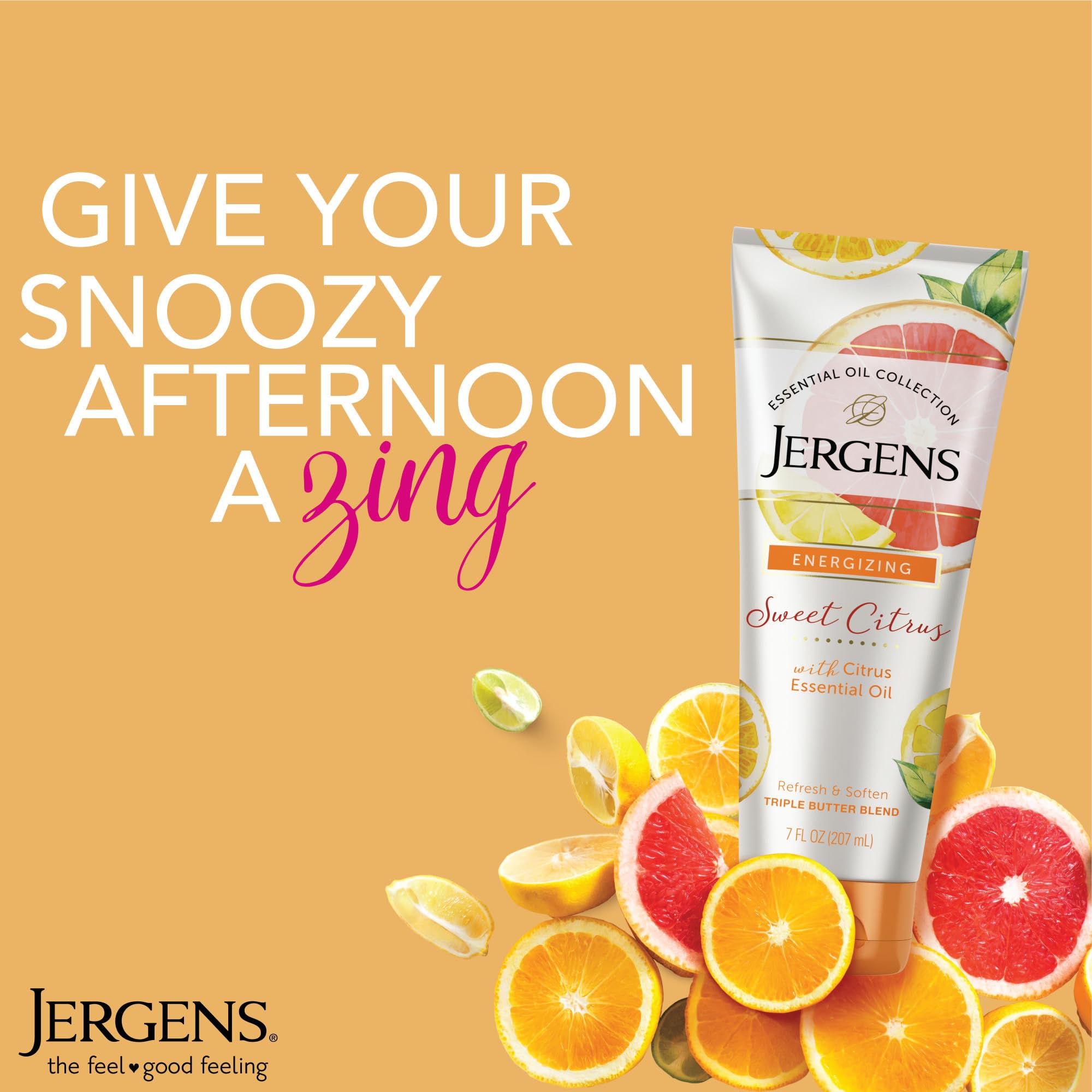 Jergens Sweet Citrus Body Butter Hand and Body Lotion Moisturizer Lotion With - Thumbnail 3