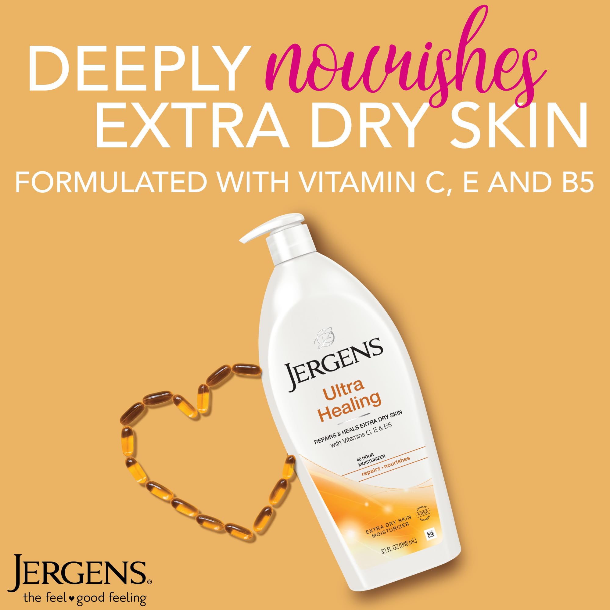 Jergens Ultra Healing Dry Skin Lotion Hand and Body Moisturizer for Quick - Thumbnail 2