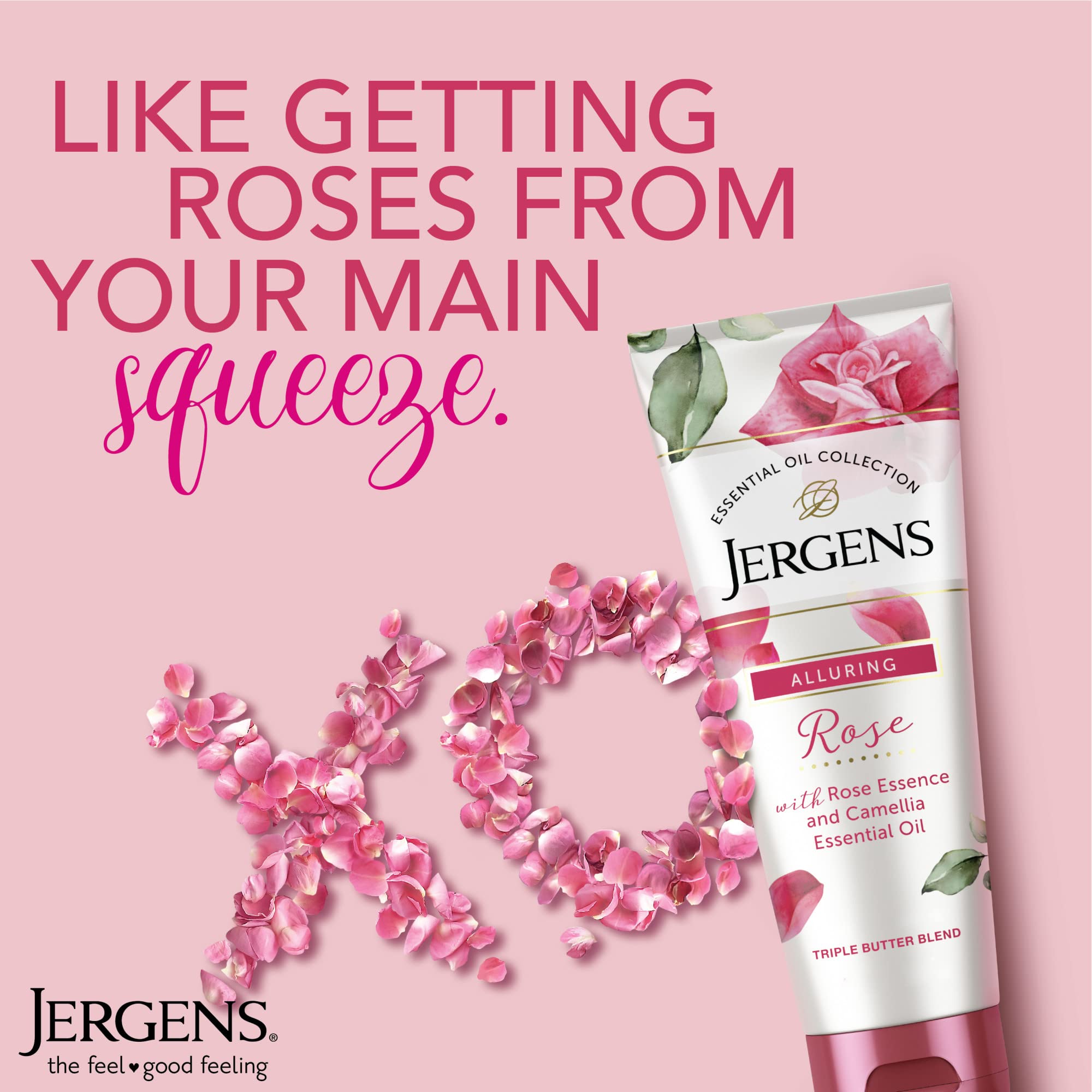 Jergens Rose Body Butter Lotion Hand and Body Moisturizer With Camellia - Thumbnail 3