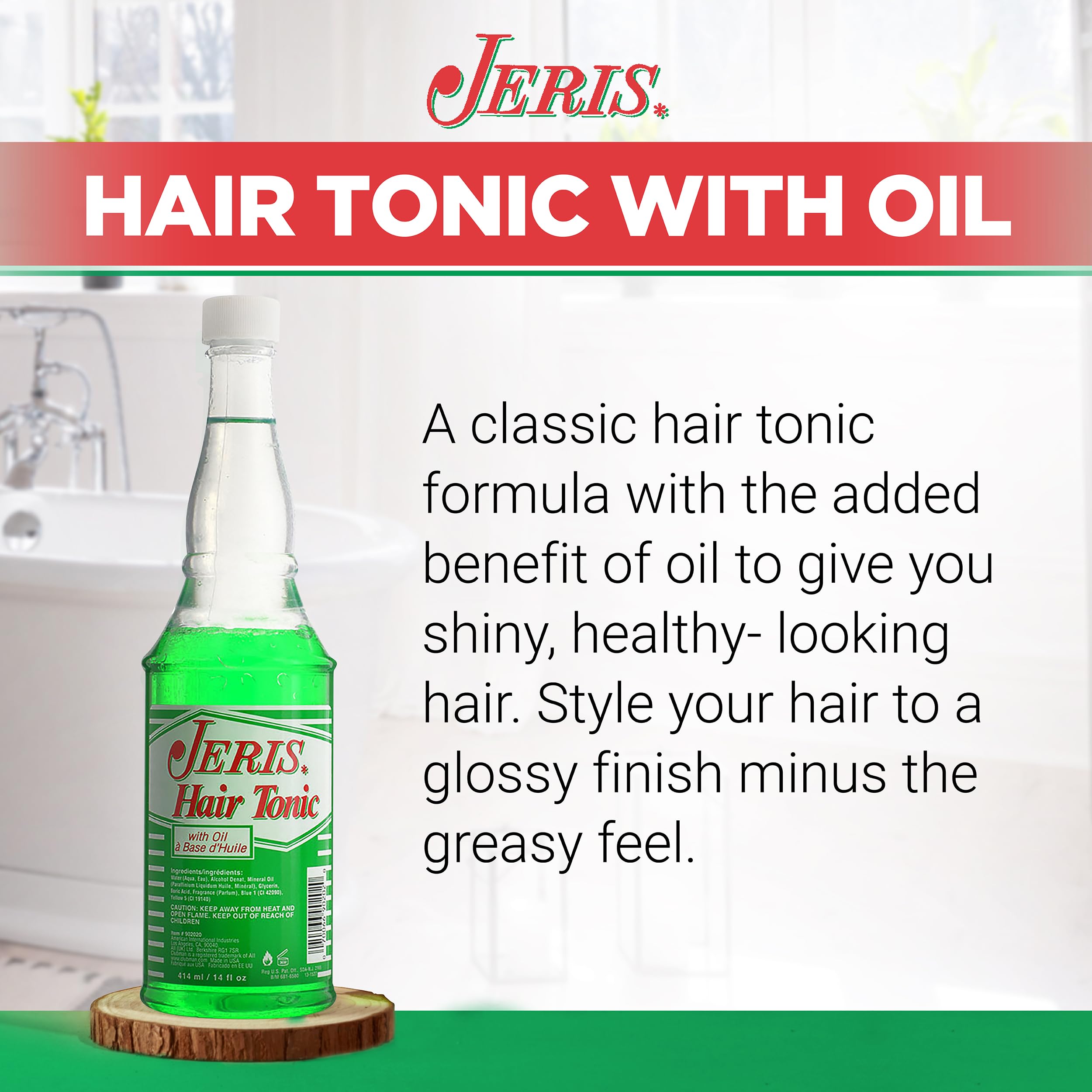 Clubman Jeris Hair Tonic Hair Oil Grooming Tonic Restores and Conditions Hairs - Thumbnail 3