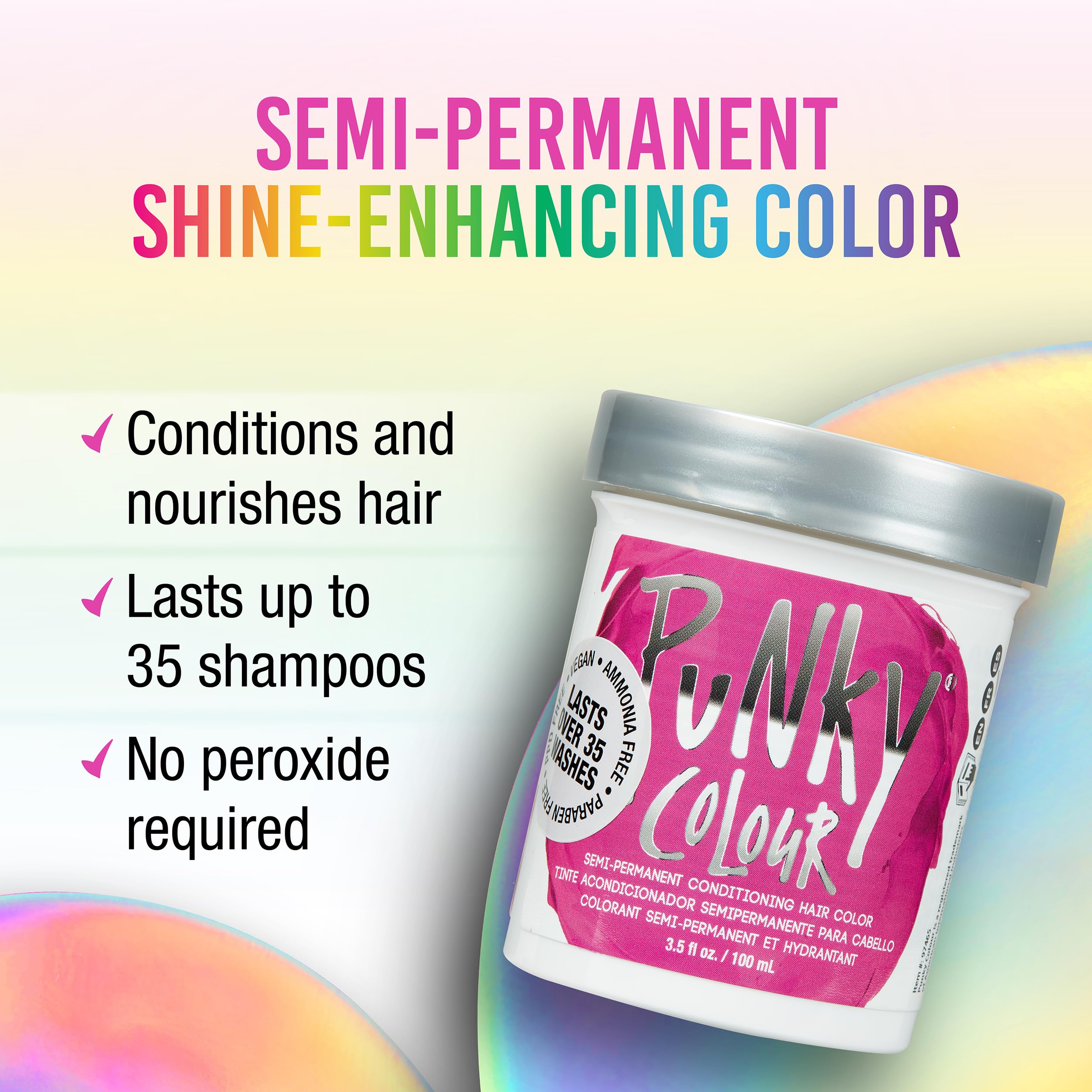 Punky Flamingo Pink Semi Permanent Hair Color Vegan Cruelty Free Conditioning - Thumbnail 2