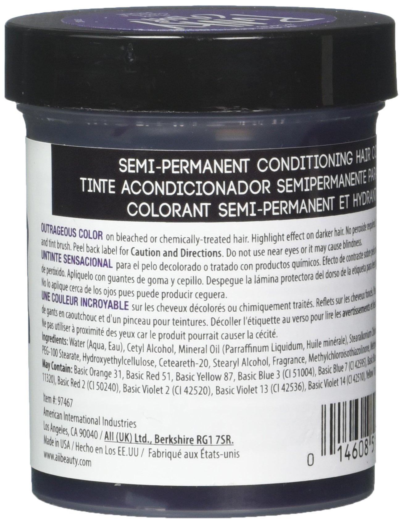 Jerome Russell Punky Colour Semi Permanent Conditioning Hair Color Plum 3.5 oz - Thumbnail 2