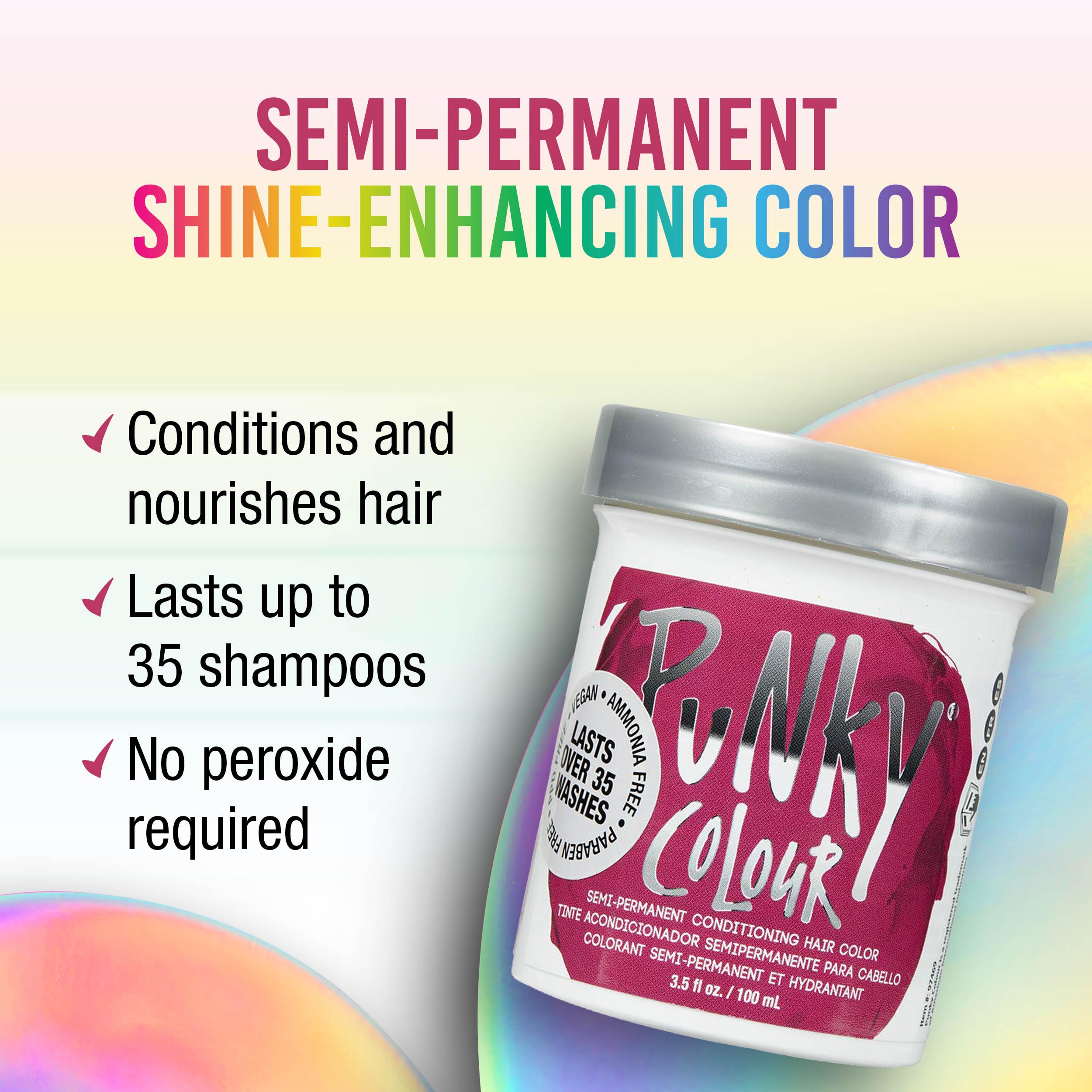 Punky Rose Red Semi Permanent Hair Color Vegan Cruelty Free Conditioning Hair - Thumbnail 2