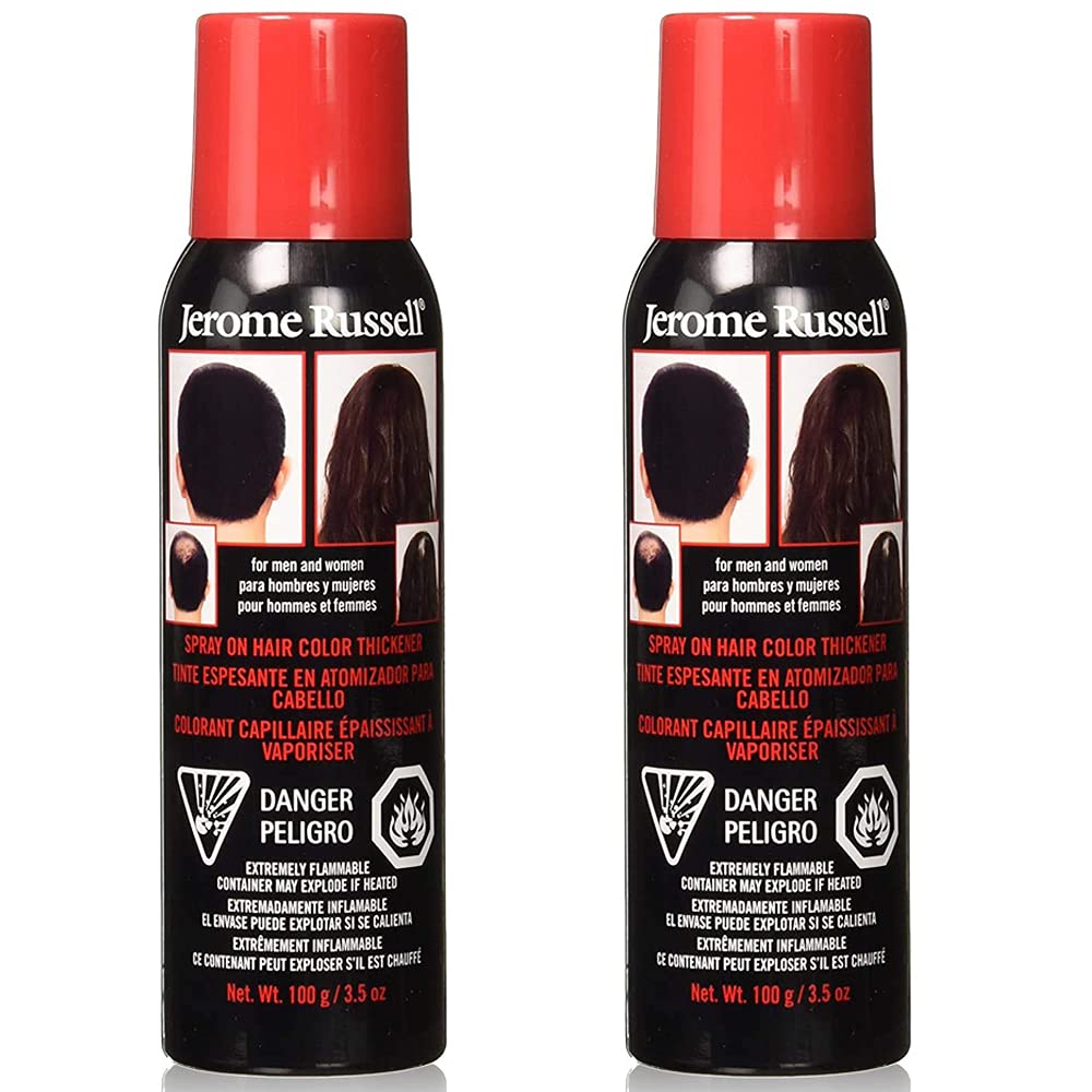 Jerome Russell On Hair Color Thickener Medium Brown Instant Root Cover Up for