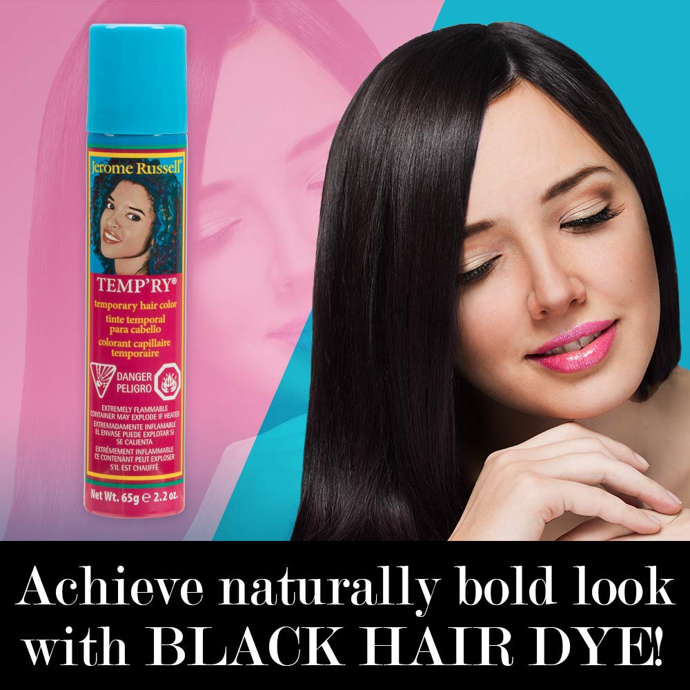 Jerome Russell Hair Color Black Intense On Temporary Fast Drying Non Sticky - Thumbnail 2