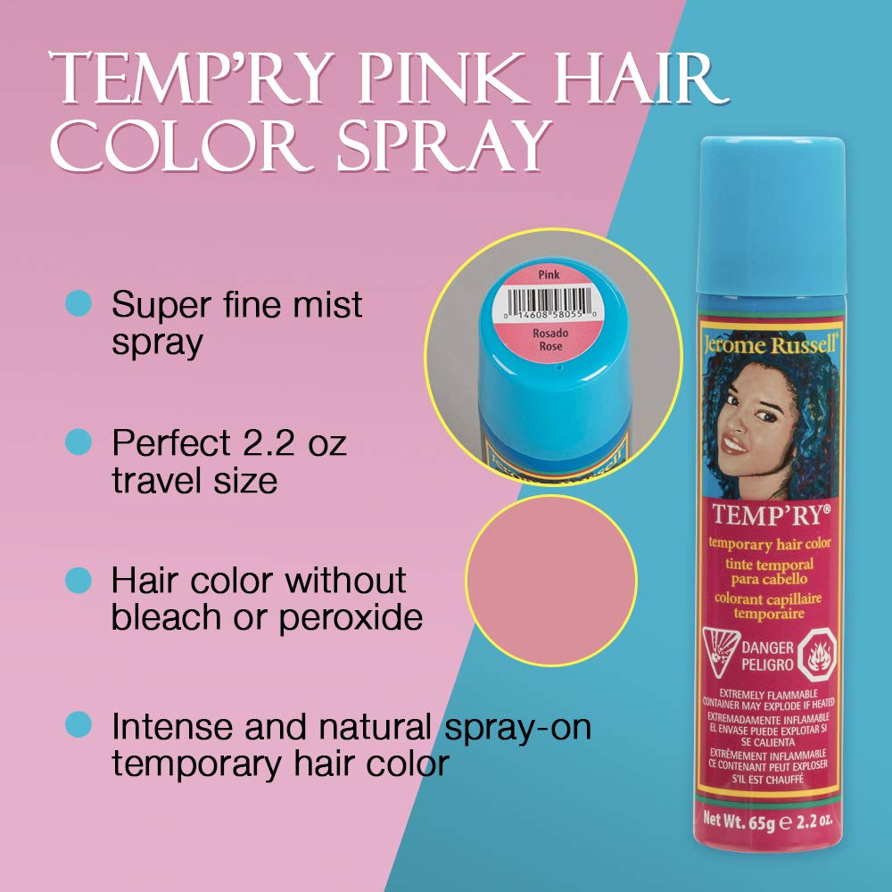 Jerome Russell Temporary Hair Color Pink Intense On Temporary Hair Color Fast - Thumbnail 3