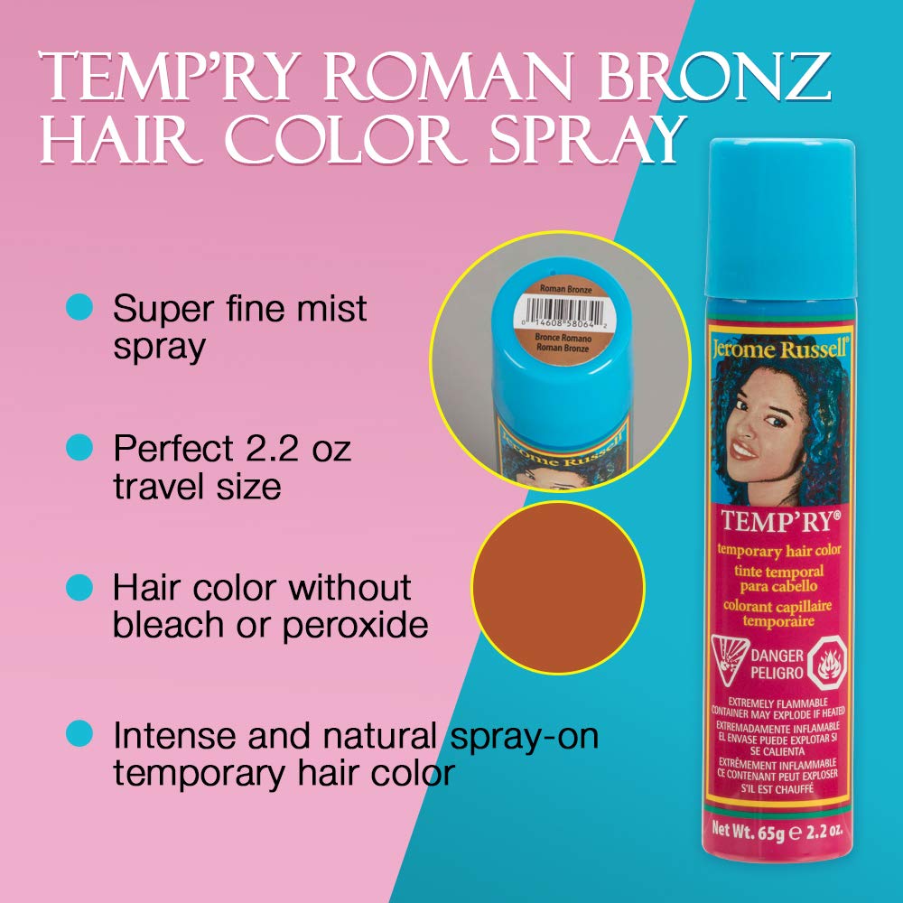 Jerome Russell Temporary Hair Color Roman Bronze Intense On Temporary Hair - Thumbnail 3
