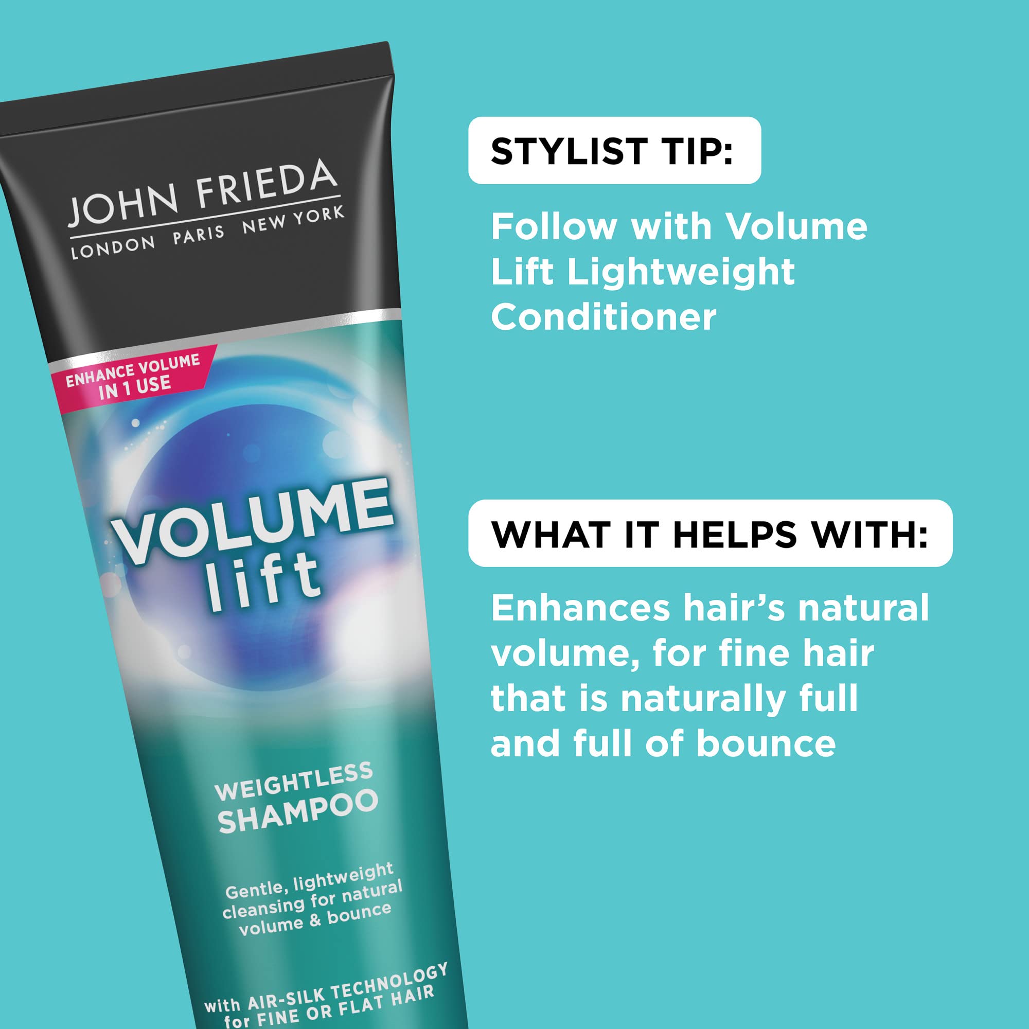 John Frieda Volume Lift Weightless Shampoo Lightweight Volumizing Shampoo With - Thumbnail 3
