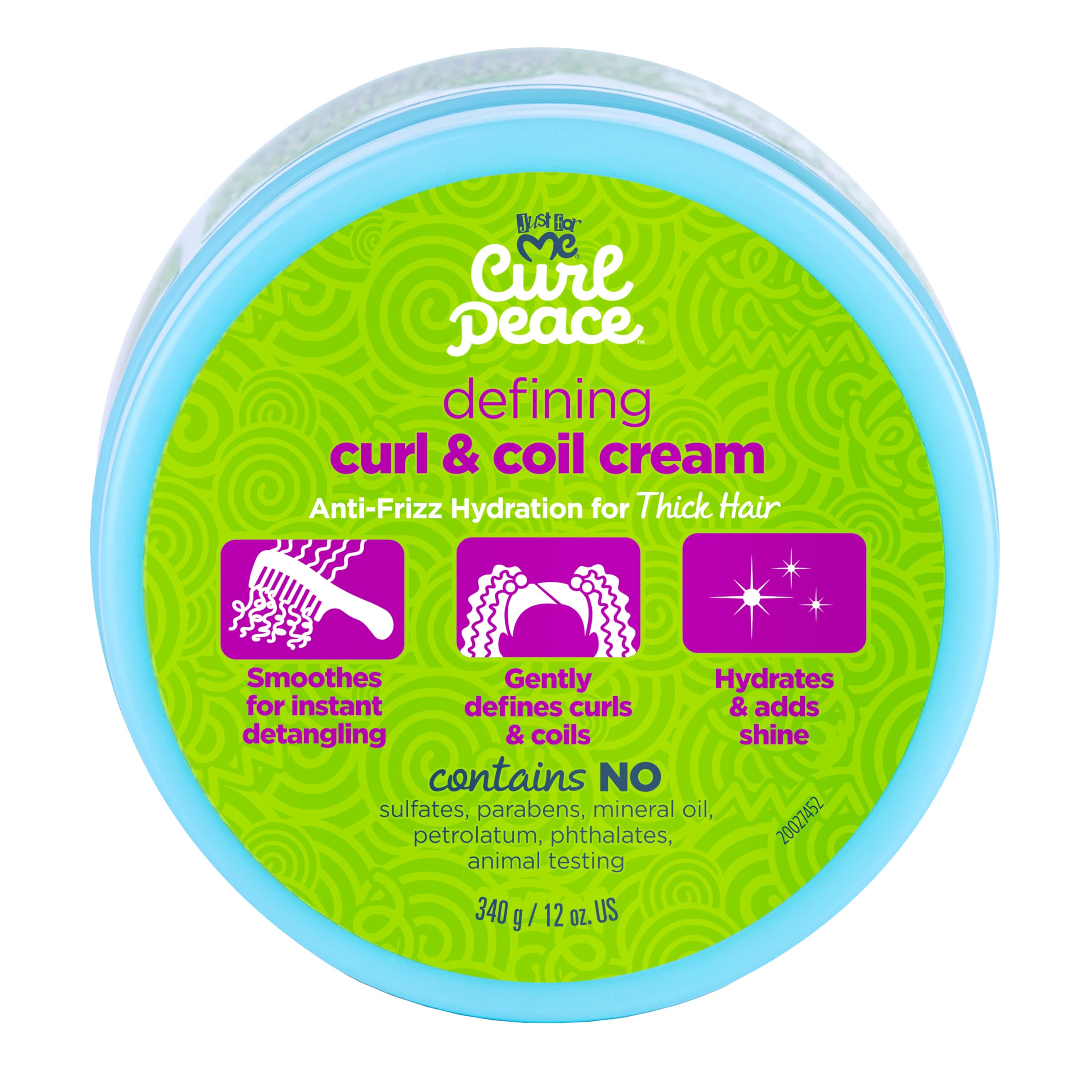 Just for Me Curl Peace Defining Curl Coil Cream Holds Hydrates Contains - Thumbnail 2