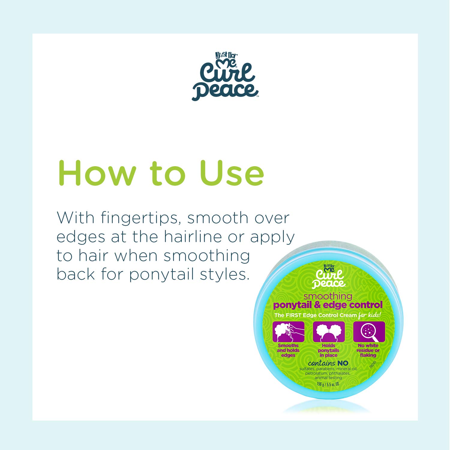 Just for Me Curl Peace Smoothing Ponytail Edge Control Finishes Holds Contains - Thumbnail 3