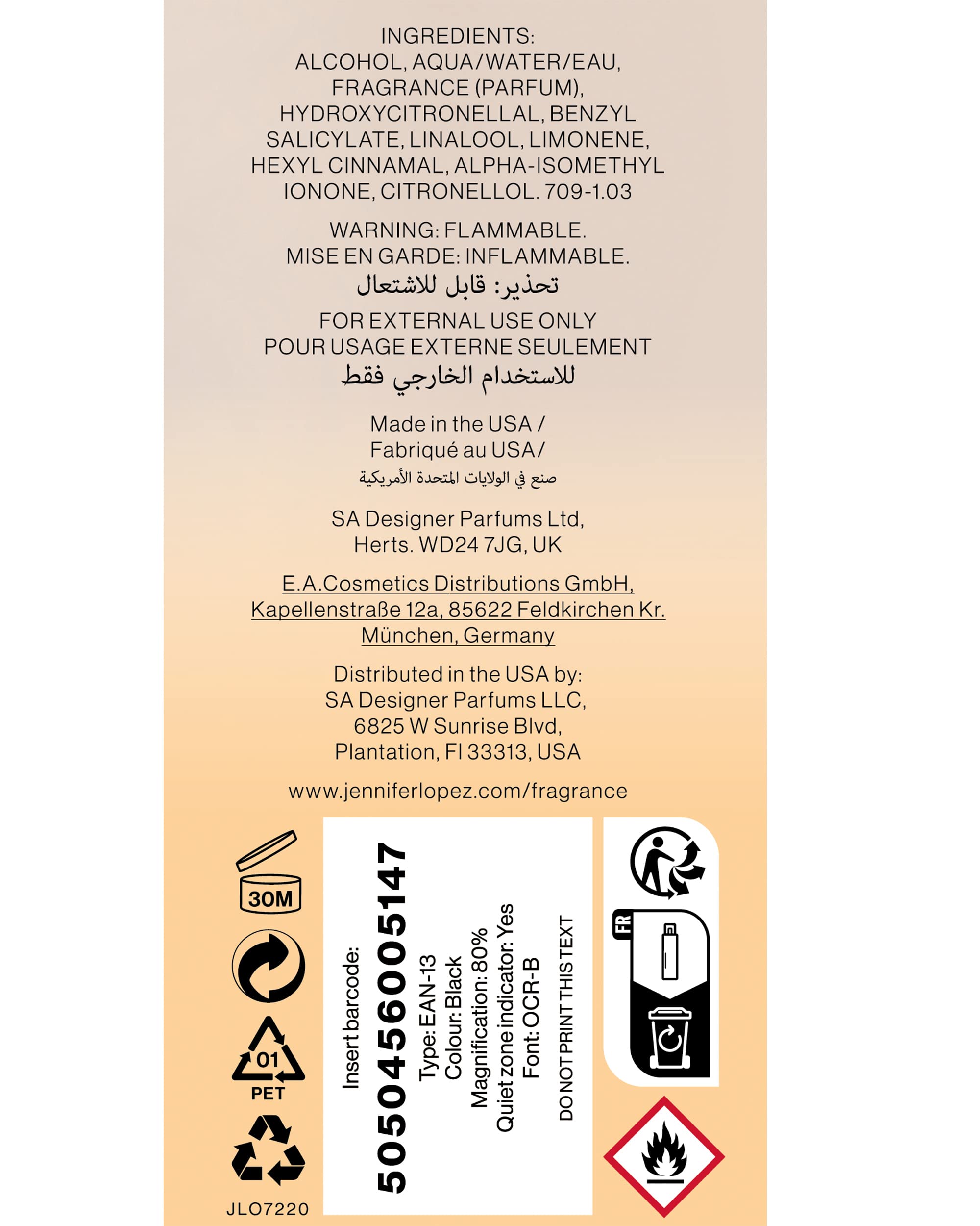 [Body Mist] Jl Enduring Glow 8.0 Body Mist Usa 1pcs Bybox - Thumbnail 2