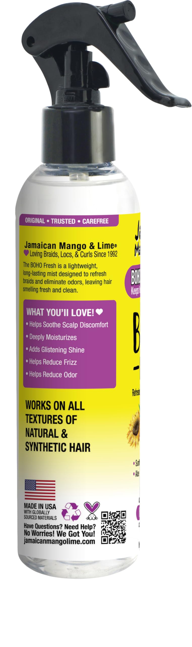 Jamaican Mango Lime Boho Styles Trends Braid Fresh Scalp Mist for Boho Braids - Thumbnail 2