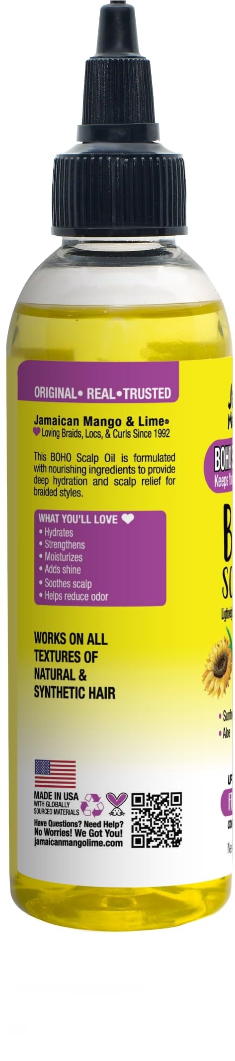 Jamaican Mango Lime Braids Boho Styles Trends Scalp Oil Lightweight Nourishing - Thumbnail 2