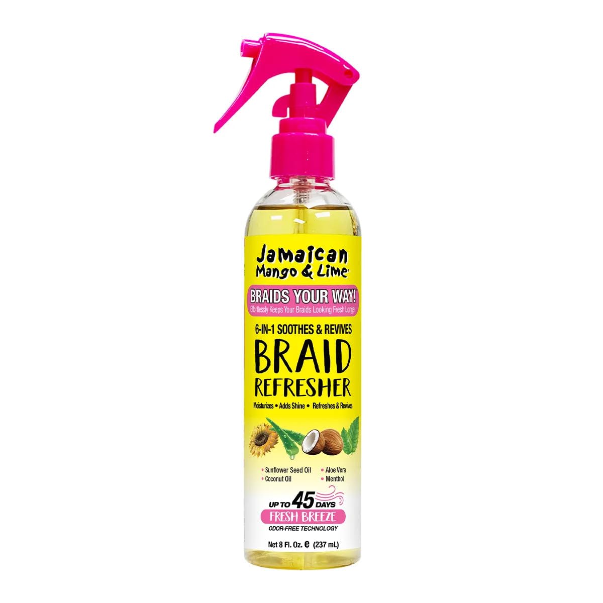 Jamaican Mango Lime Braids Your Way 6 In 1 Braid Refresher Scalp Mist for - Thumbnail 3