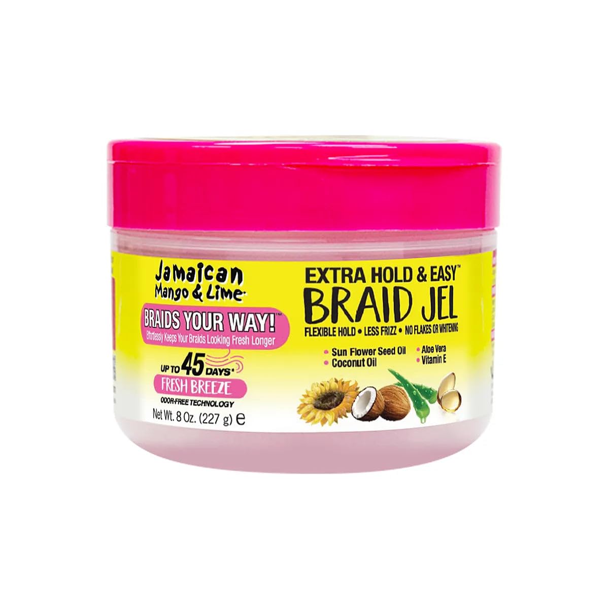 Jamaican Mango Lime Braids Your Way Extra Hold Easy Braid Jel Non Flaking Gel