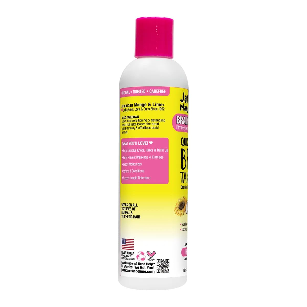 Jamaican Mango Lime Braids Your Way Quick Easy Braid Takedown Lotion Detangling - Thumbnail 2