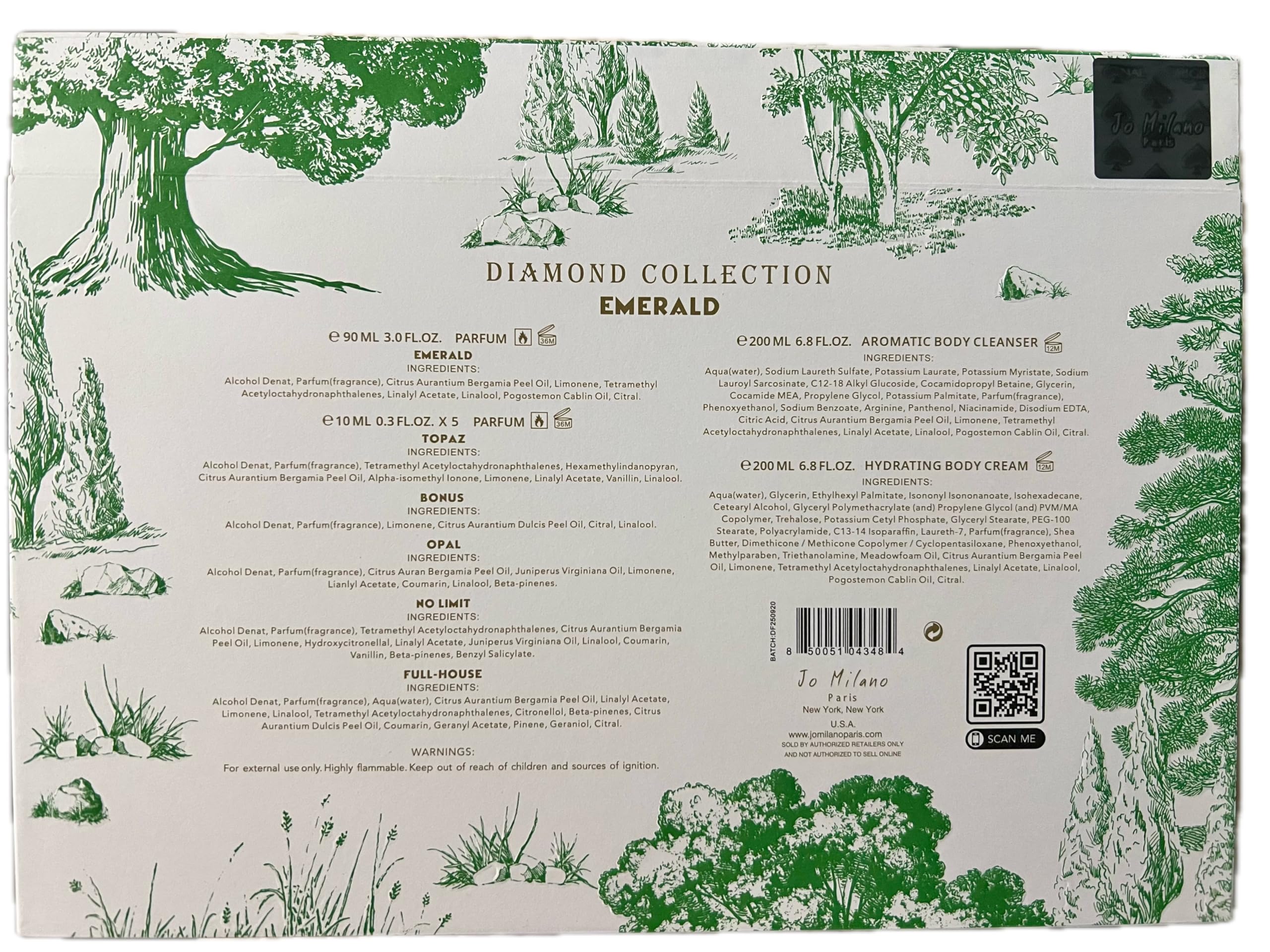 [Set] Jo Milano Game of Spade Emerald 3.0 L+6.8 B/c+6.8 C/hidr+ 5x10ml Usa 6pcs Bybox - Thumbnail 3