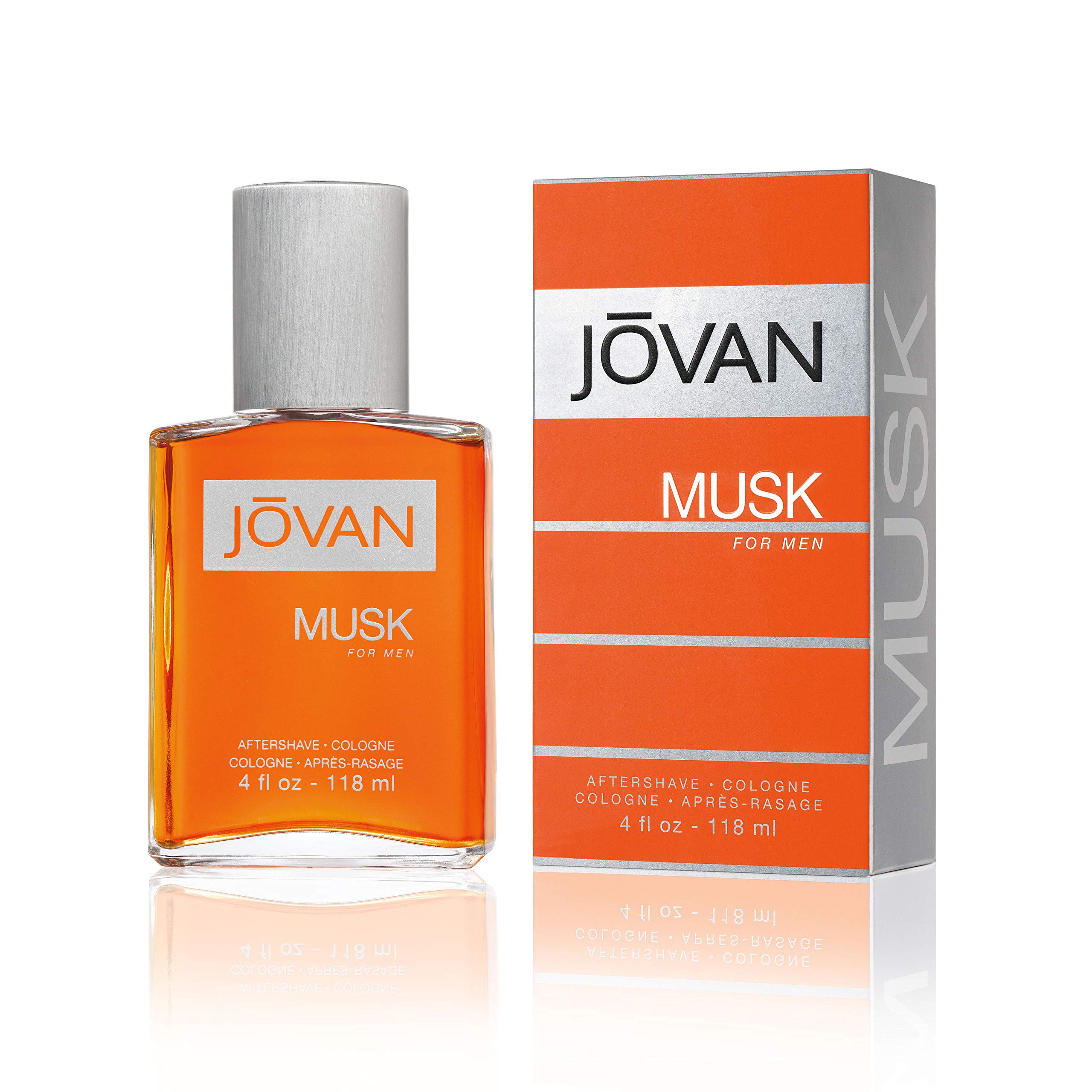 Jovan Musk Aftershave 4 Fl Oz Notes of Carnation Lavender and Amber Everyday