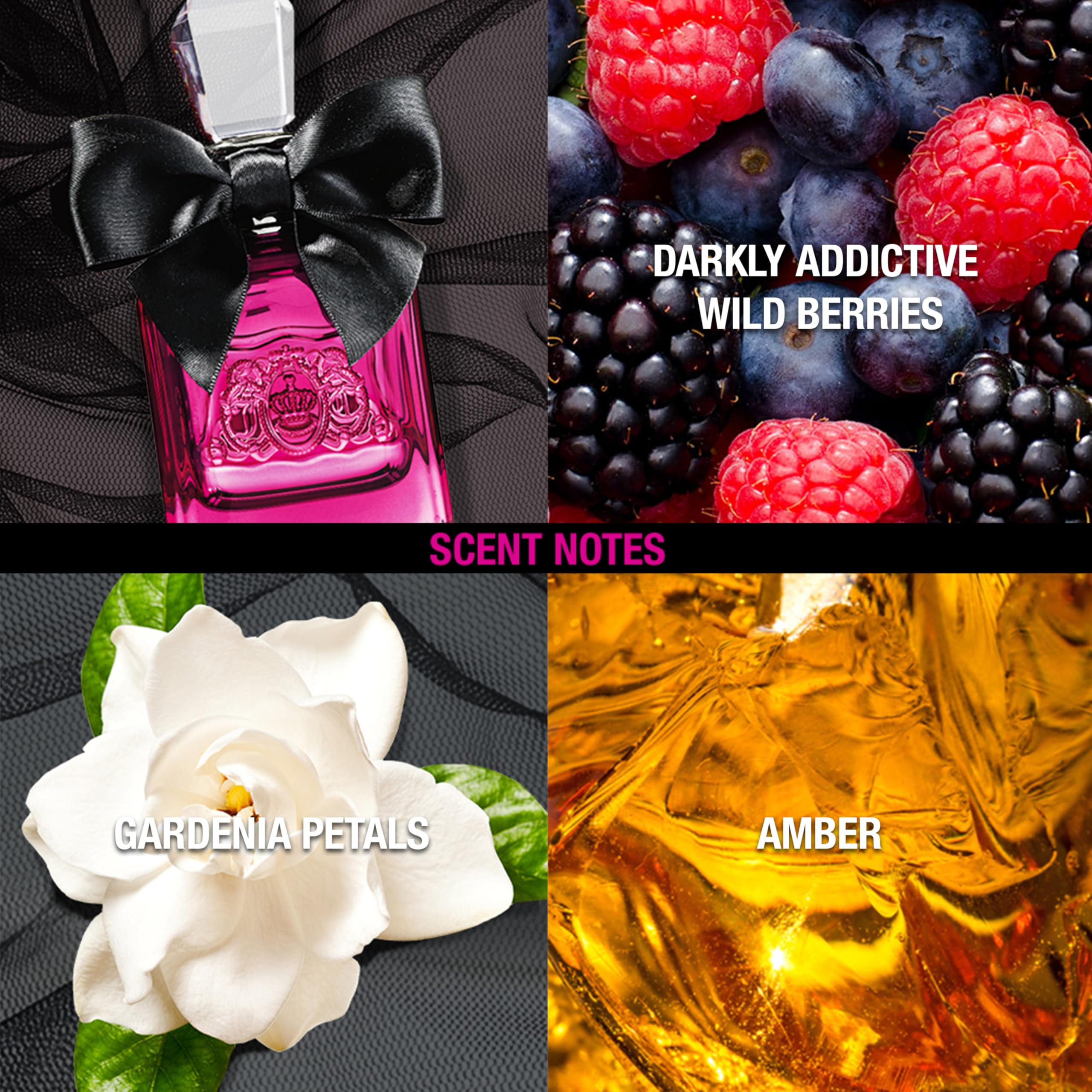 Juicy Couture Viva la Juicy Noir With Notes of Wild Berries Gardenia Amber - Thumbnail 3