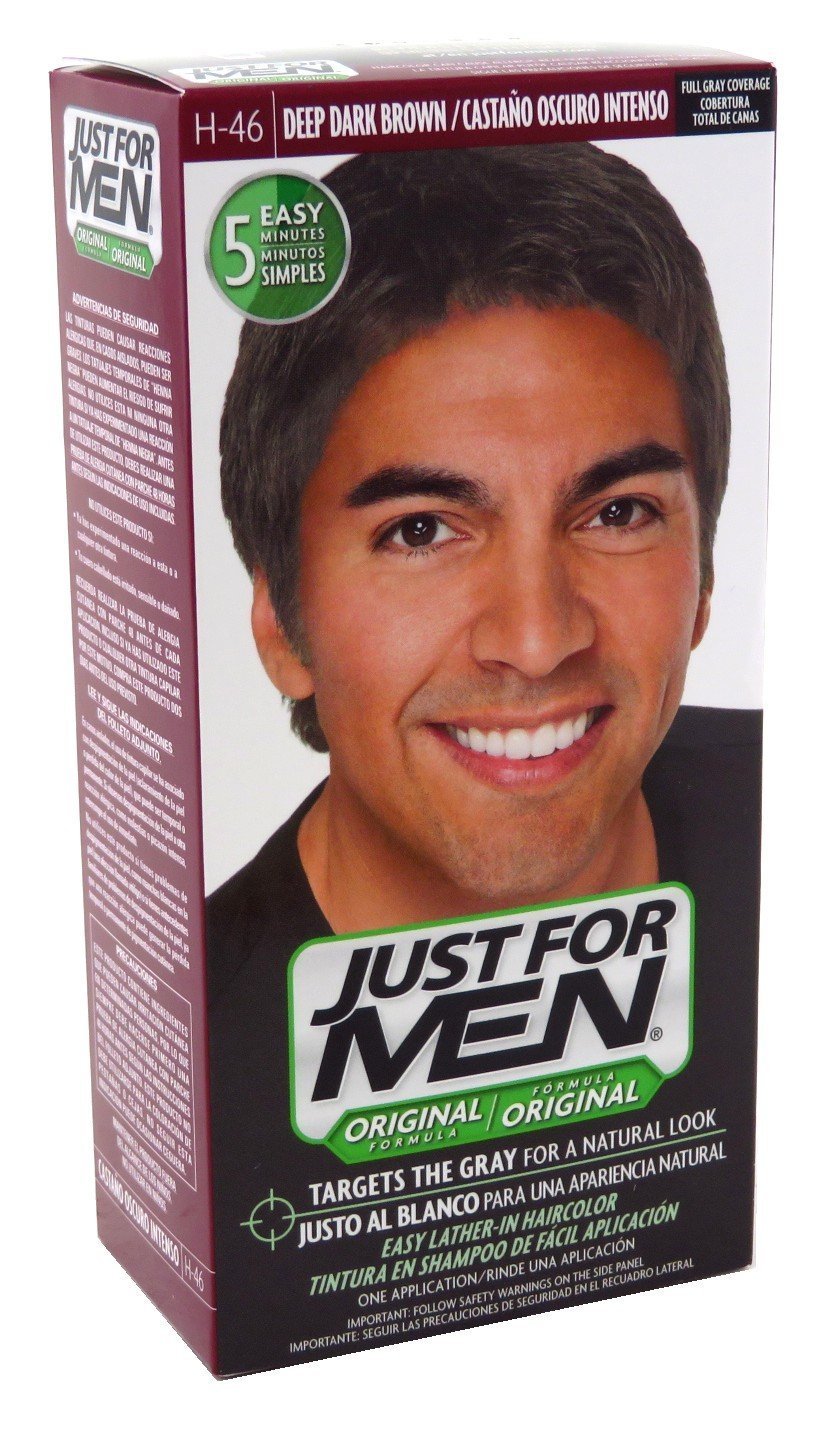 Just Shampoo In #h 46 Haircolor Deep Dark Brown For Men