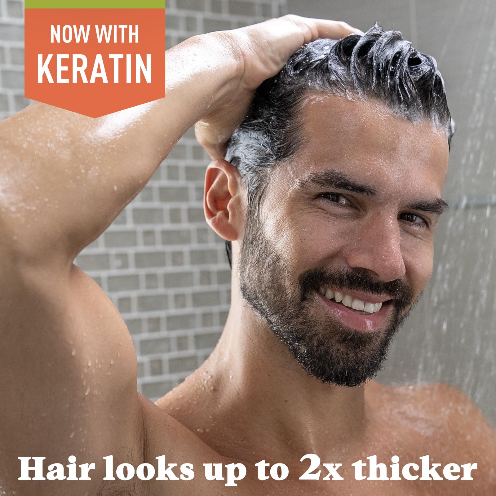 Just Control Gx Grey Reducing Beard Wash Shampoo With Keratin Gradually Colors - Thumbnail 2