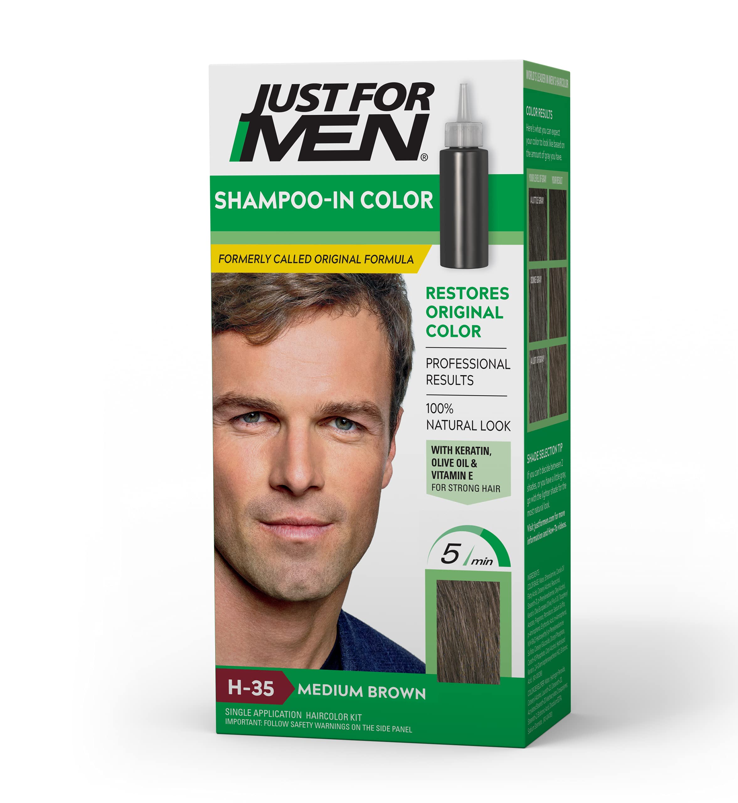 Just Shampoo In Color Hair Color With Keratin and Vitamin E for Stronger Hair