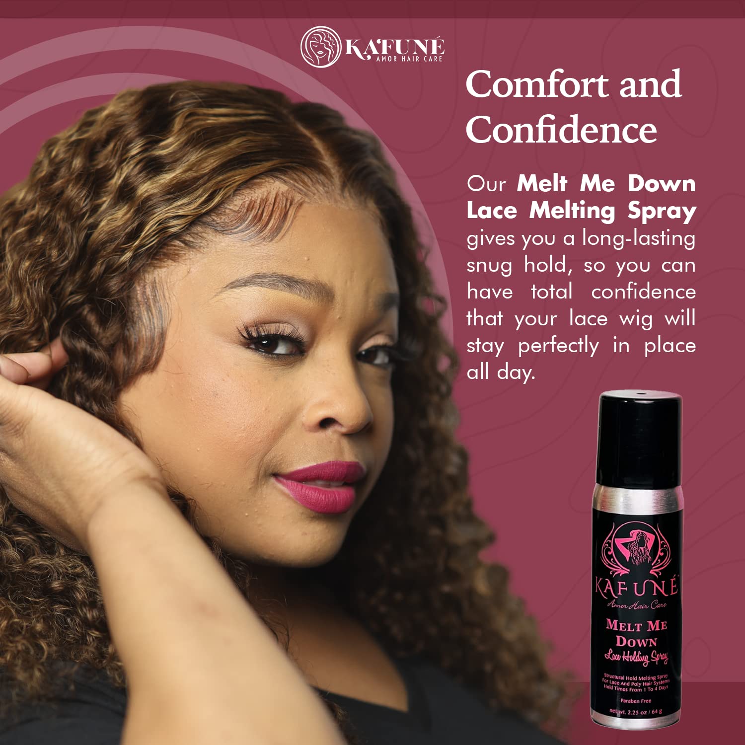 Kafune Amor Hair Melt Me Down Lace Melting Holding Glueless Wig Install 1 5 Day - Thumbnail 3