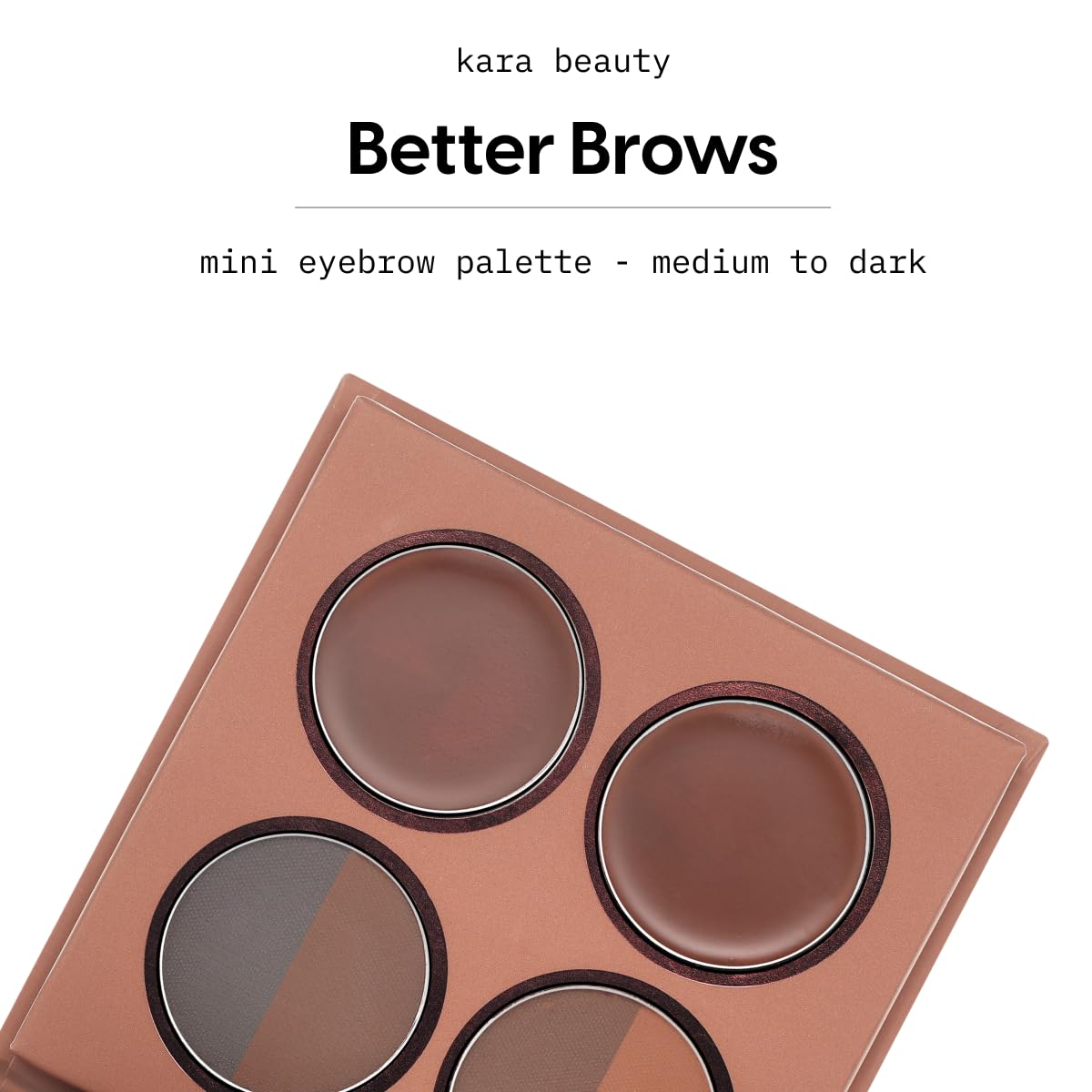 (12-pack) KARA BEAUTY Better Brows Mini Eyebrow Palette in Light to Medium | Compact Brow Palette with Smooth Brow Powder | Waterproof Eyebrow Makeup Kit for Defined Natural Brows Long Lasting Brow Makeup - Thumbnail 2