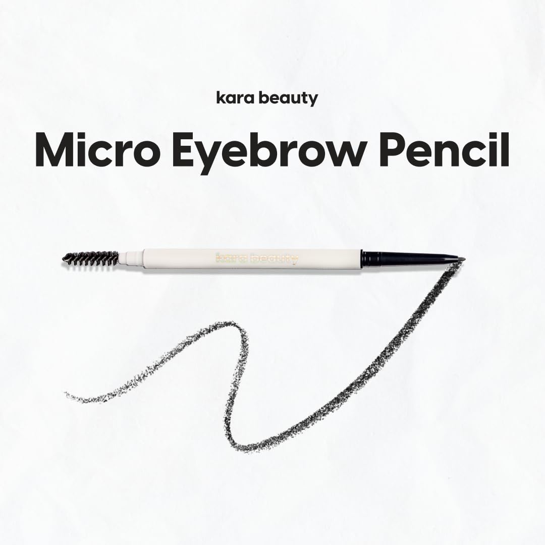 (35-pack) Kara Beauty Essentials Micro Brow Pencil Infused with Castor Oil - Long-Wearing, Retractable Eyebrow Pencil with Fine Tip and Spoolie Brush for Fuller Brows. Perfect Eyebrow Makeup for Women (Taupe) - Thumbnail 2