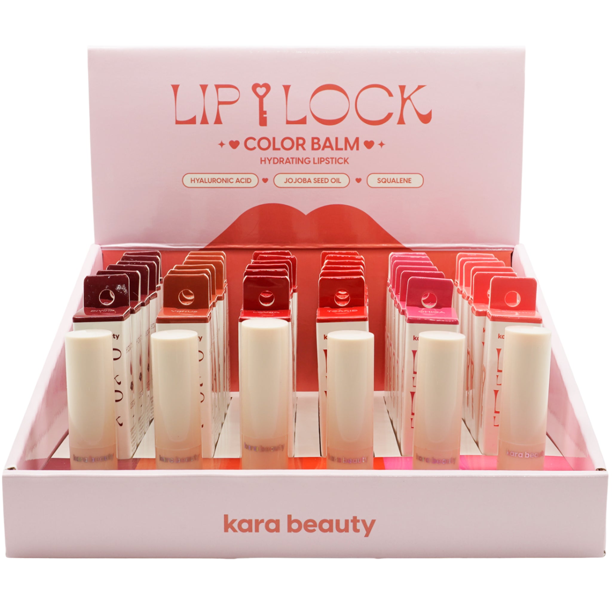 (36-pack) Kara Beauty Lip Lock Color Balm