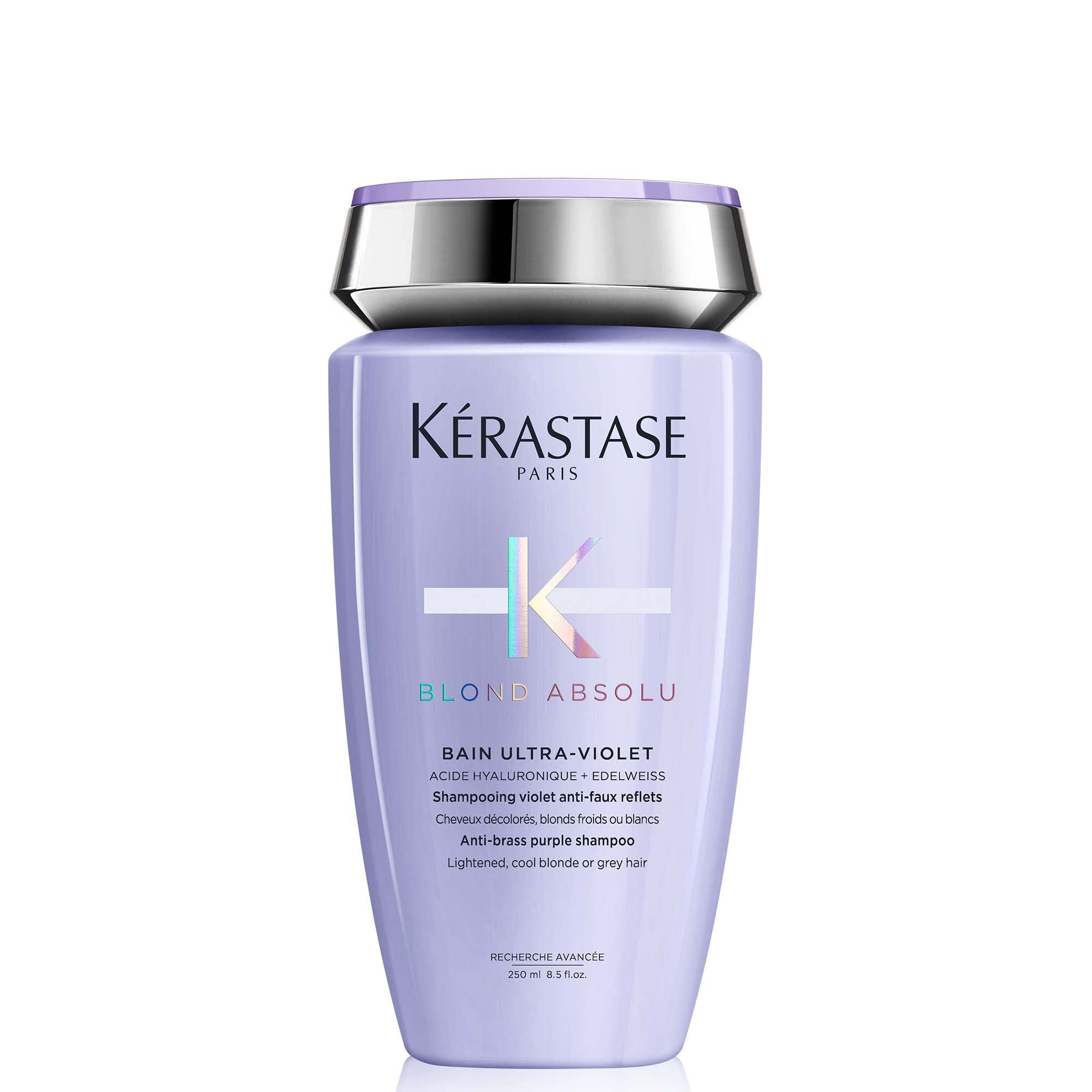 Kerastase Blond Absolu Bain Ultra Violet Shampoo Neutralizes Brassy Undertones