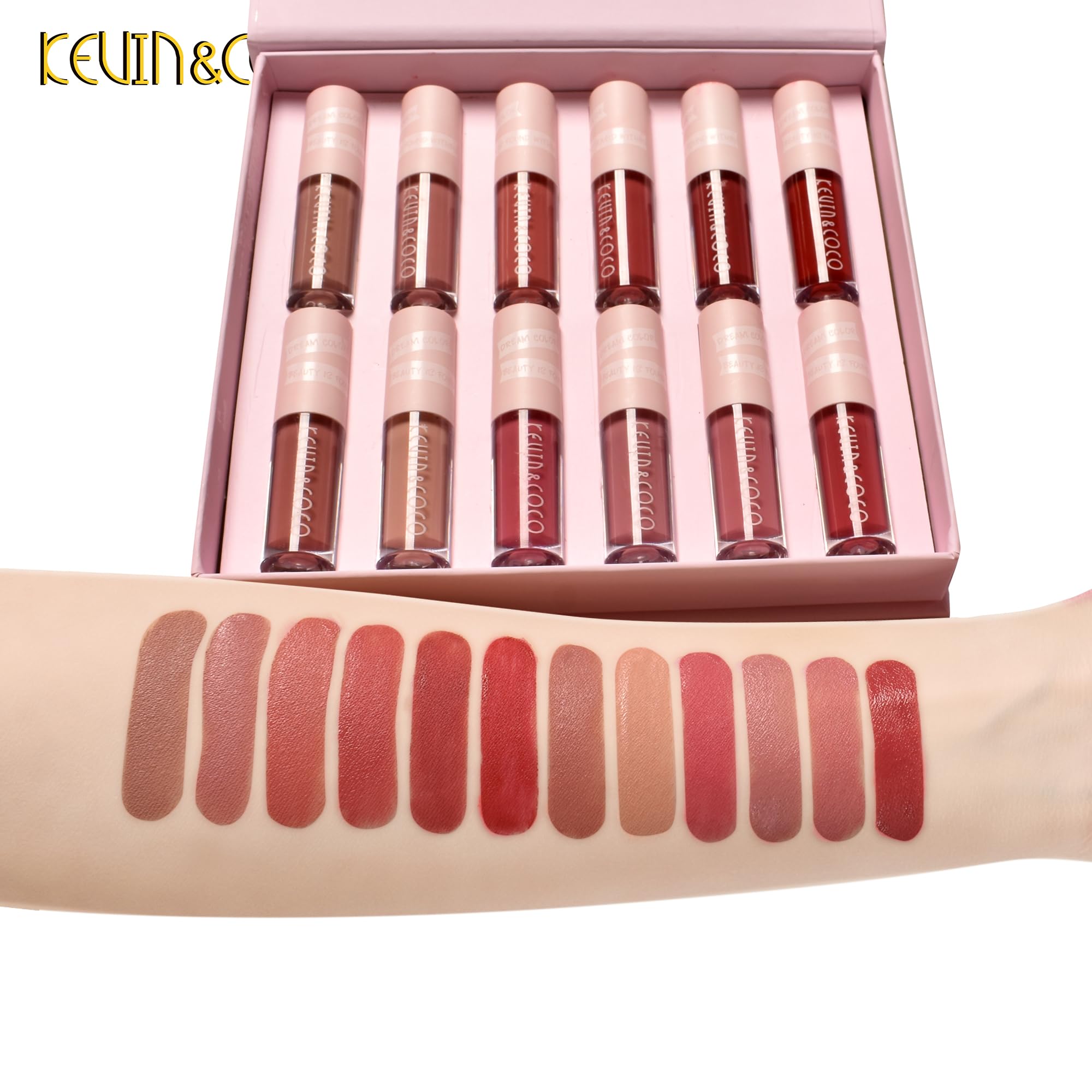 (12-pack) Kevin&Coco 12-Piece Pink Lip Gloss Set - Thumbnail 3