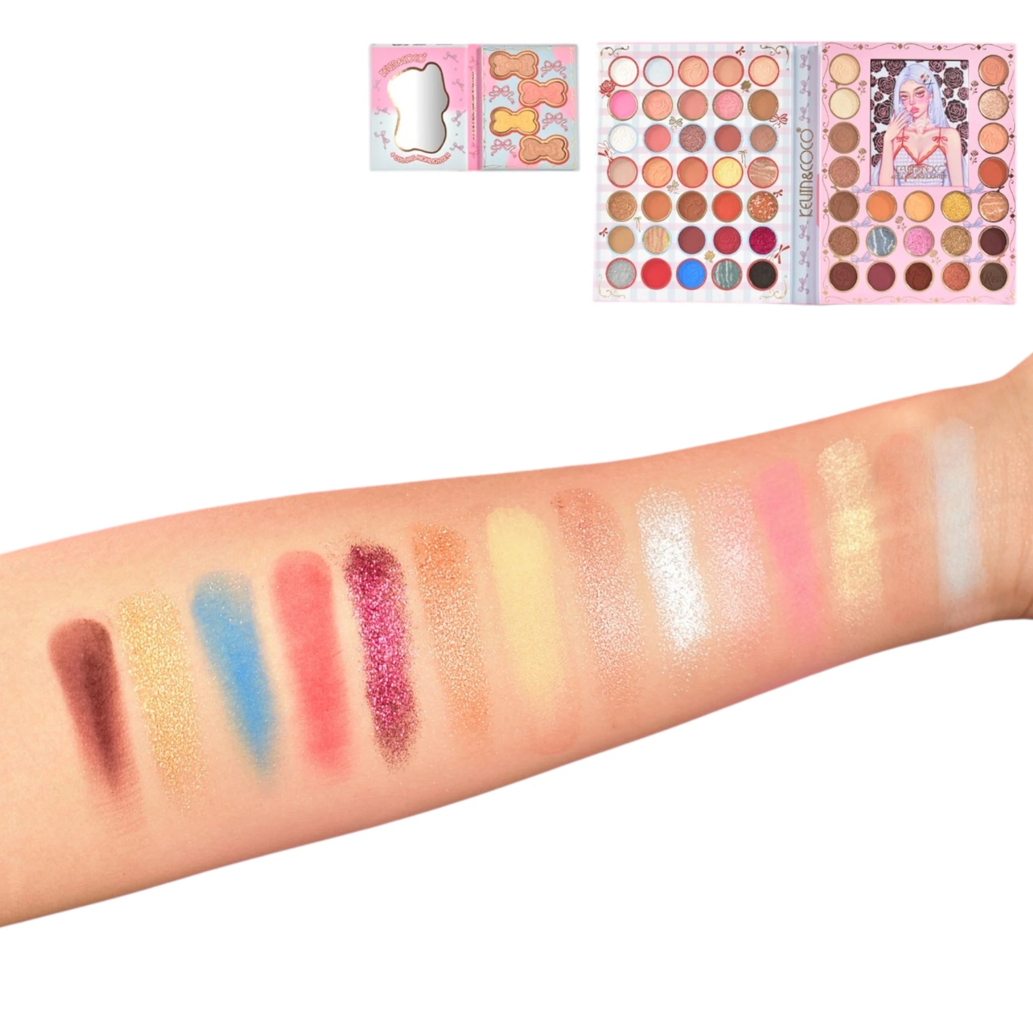 (12-pack) Kevin & Coco 62 Colors Eyeshadow Palette - Thumbnail 3