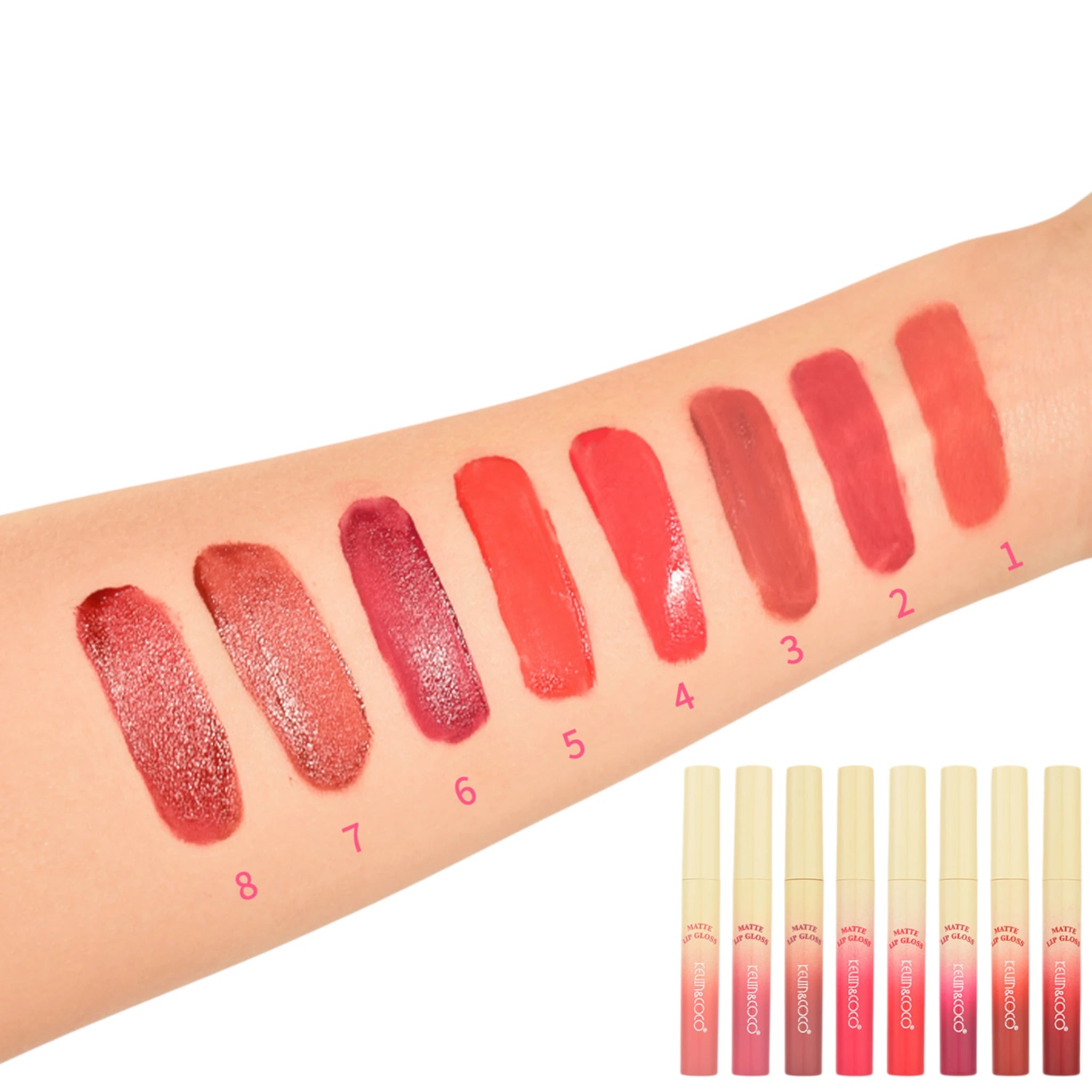 (48-pack) Kevin & Coco 8 Colors Matte Lip Gloss - Thumbnail 3