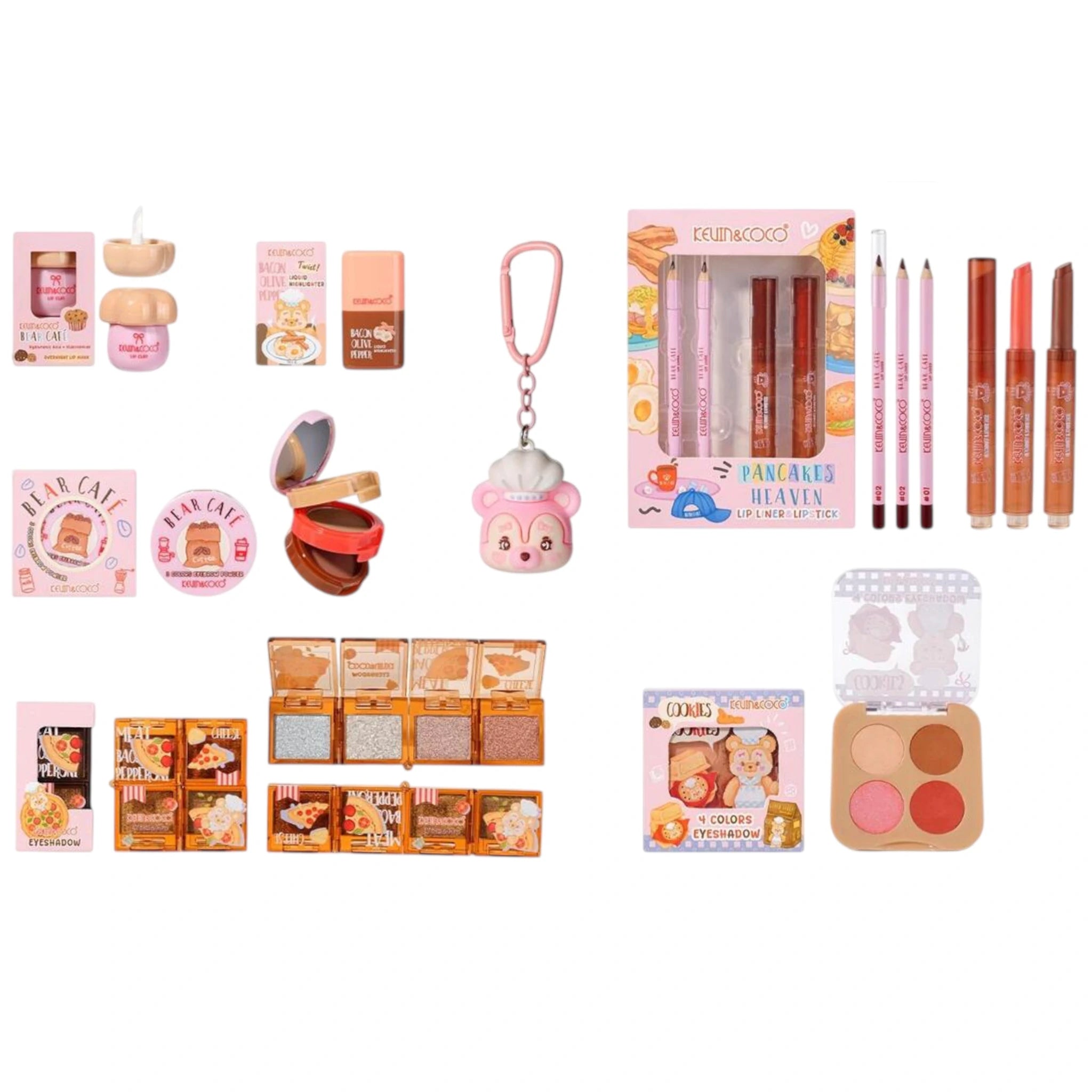 (6-pack) Kevin & Coco Bear Cafe Makeup (Set) - Thumbnail 3