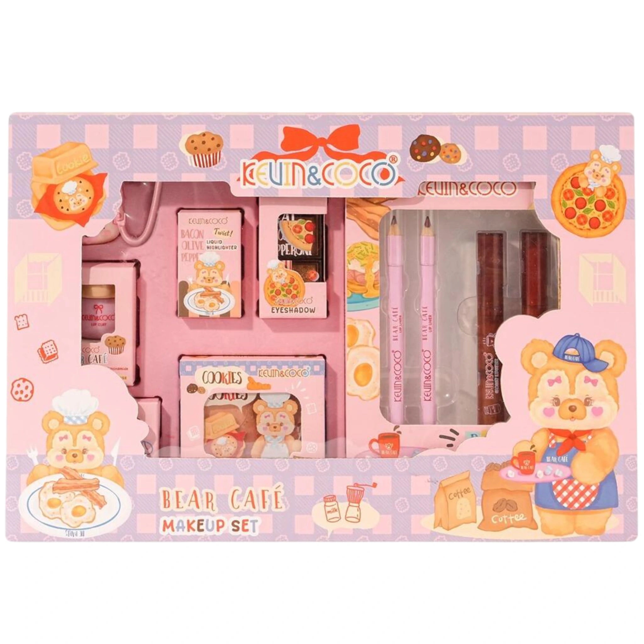 (6-pack) Kevin & Coco Bear Cafe Makeup (Set)