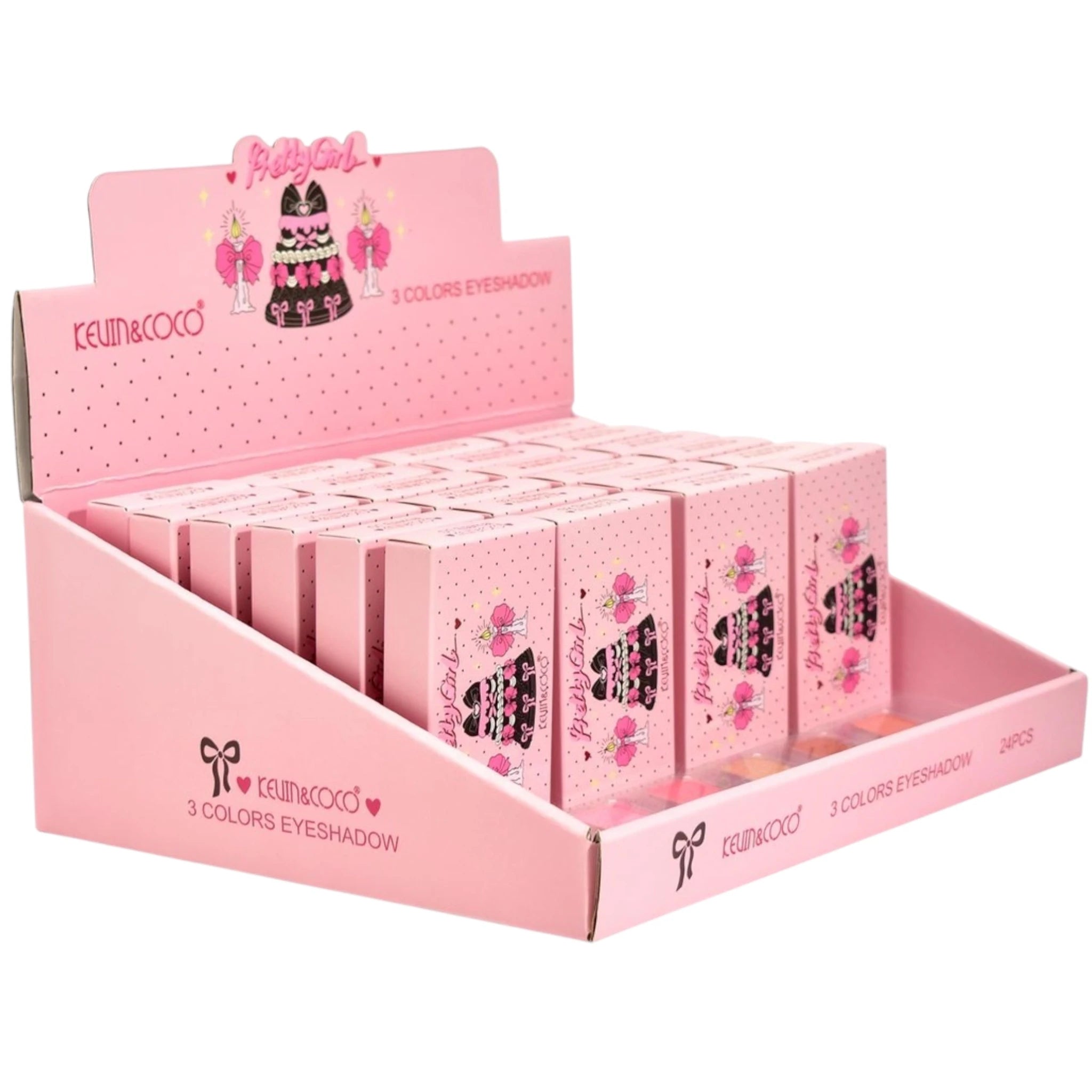 (24-pack) Kevin & Coco Bell 3 Color Eyeshadow