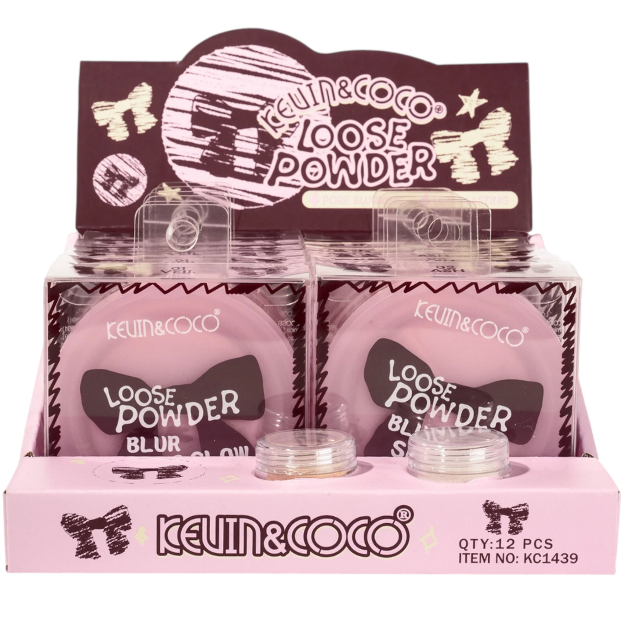 (12-pack) Kevin & Coco Bow Loose Powder