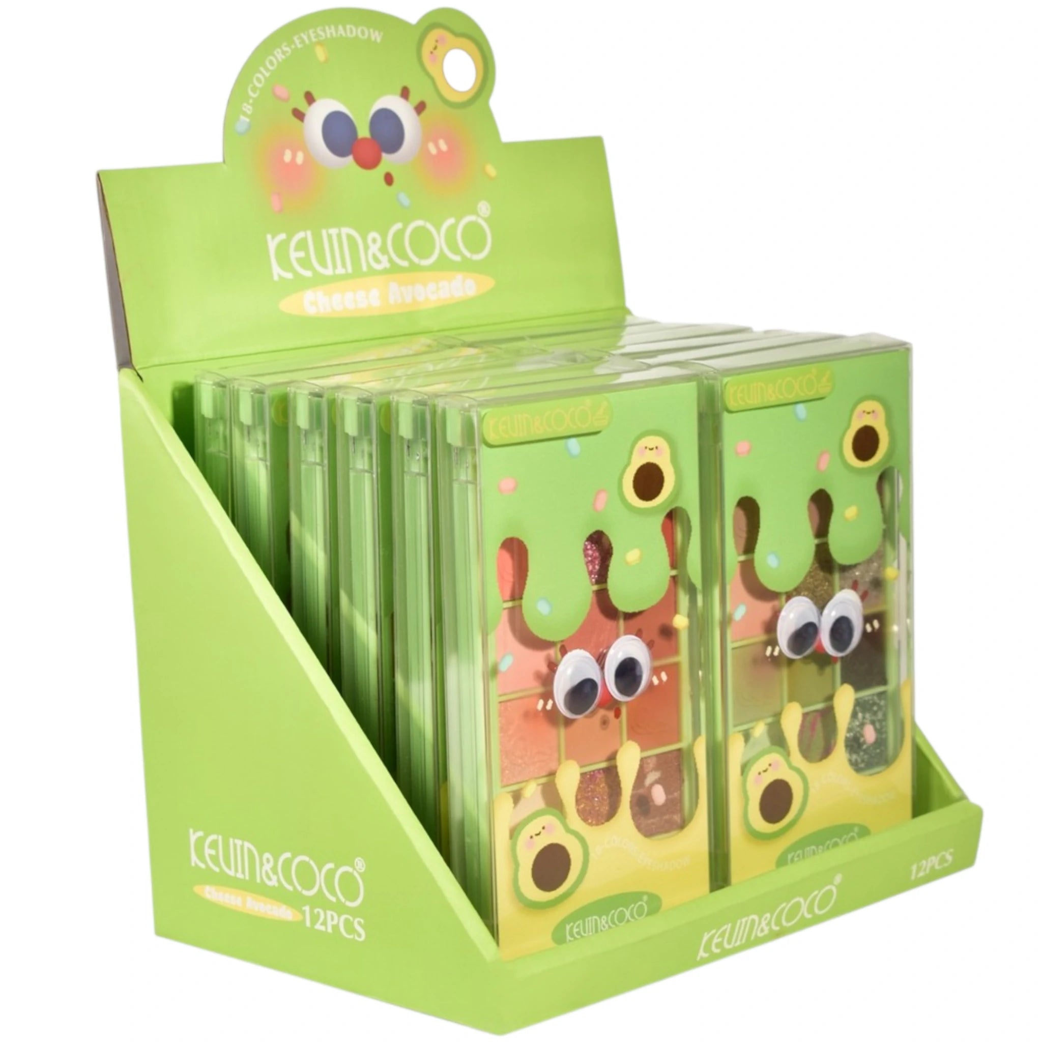 (12-pack) Kevin & Coco Cheese Avocado 18 Colors Eyeshadow