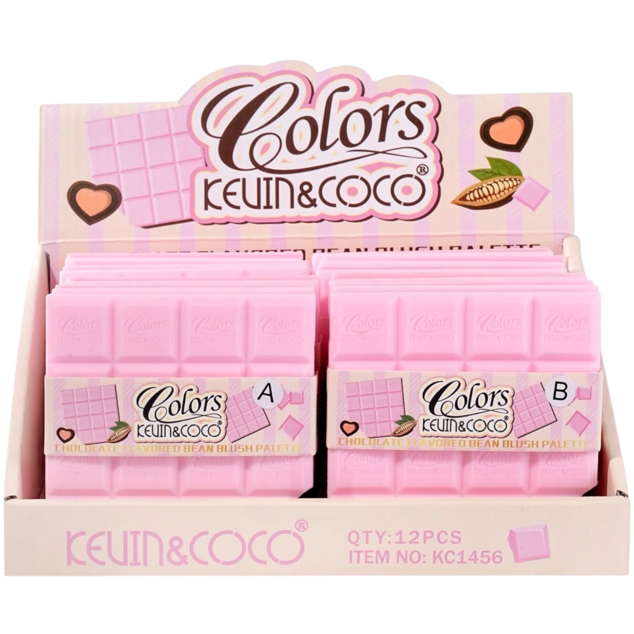(12-pack) Kevin & Coco Chocolate Flavored Bean Blush Palette