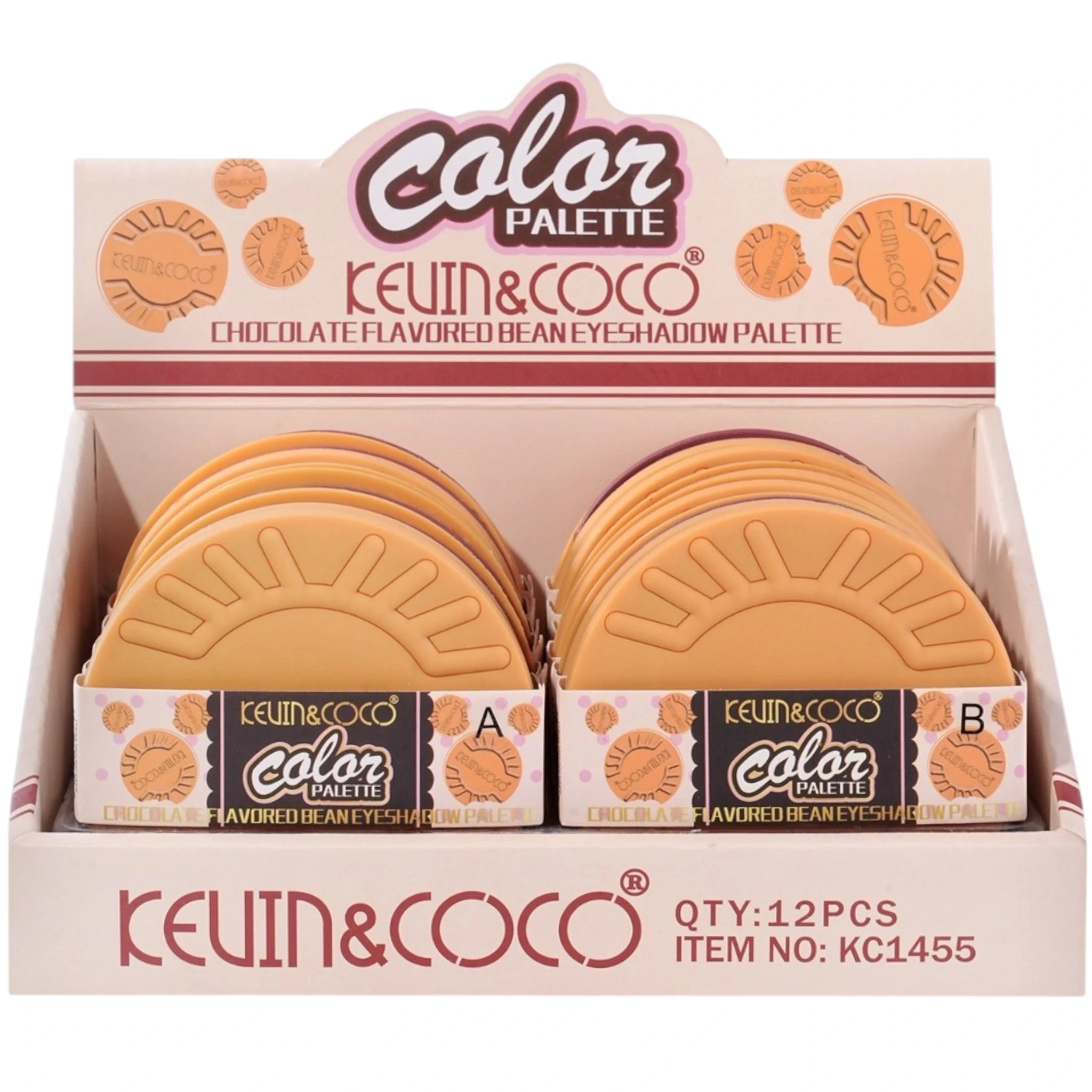 (12-pack) Kevin & Coco Chocolate Flavored Bean Eyeshadow Palette