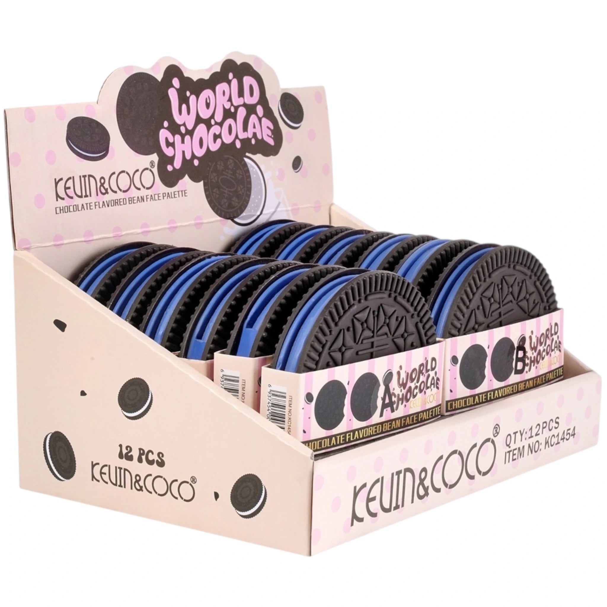 (12-pack) Kevin & Coco Chocolate Flavored Bean Face Palette