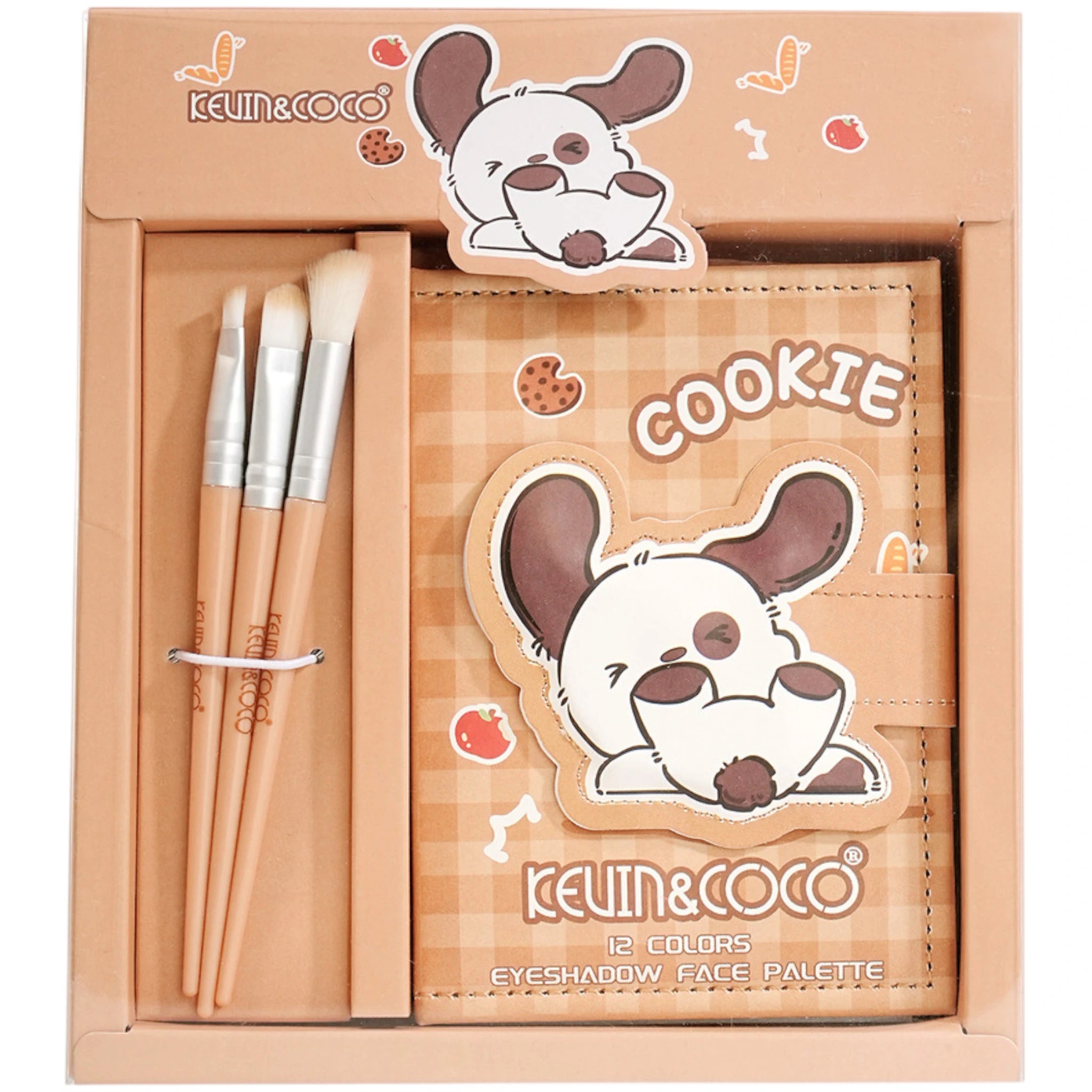 (6-pack) Kevin & Coco Cookie Eyeshadow Palette With Brushes - Thumbnail 2