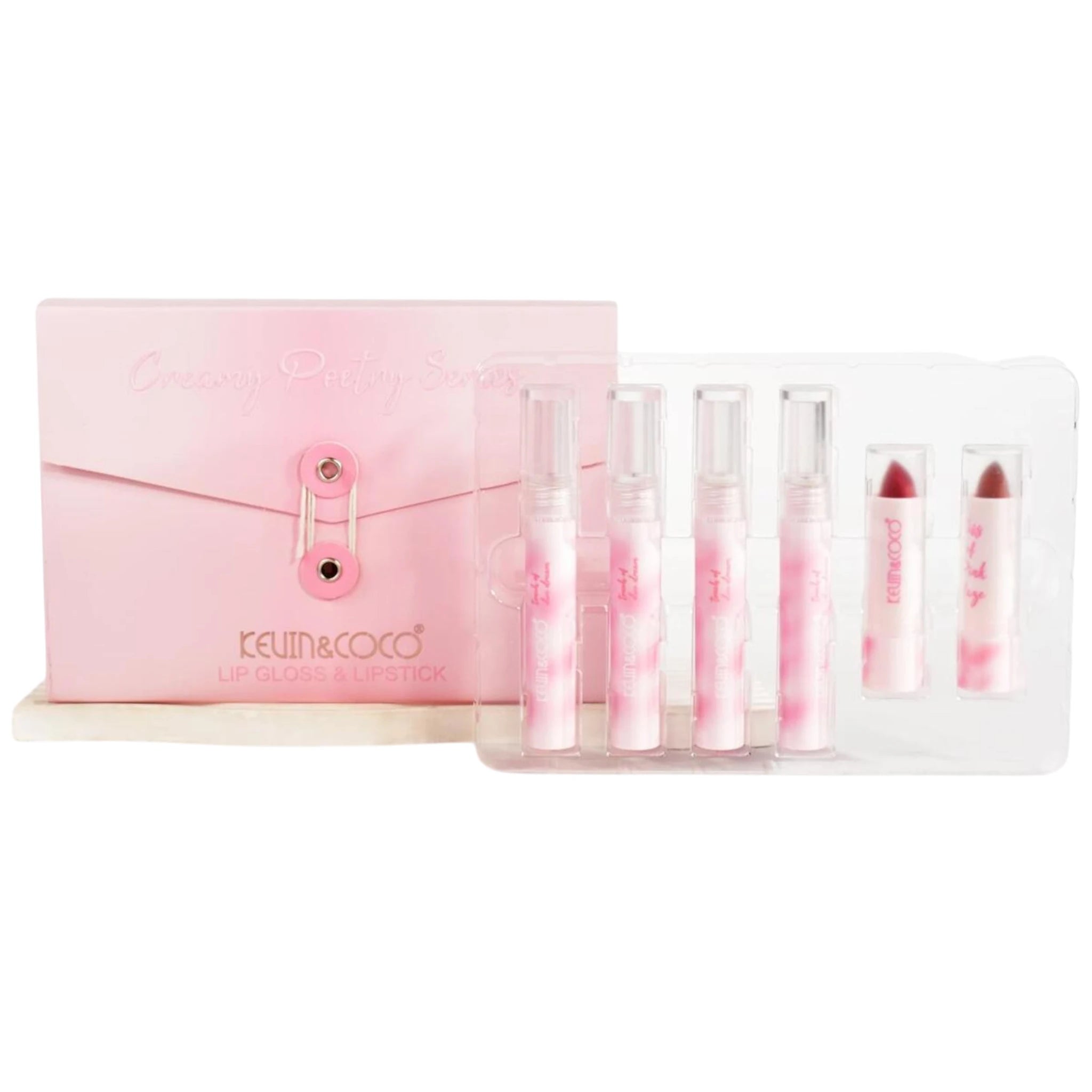 (6-pack) Kevin & Coco Creamy Poetry Series Lip Gloss & Lipstick (Set) - Thumbnail 3