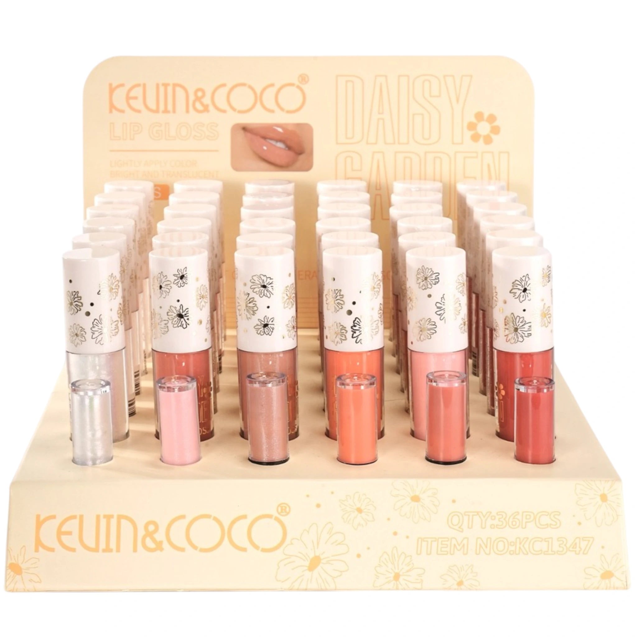 (36-pack) Kevin & Coco Daysi Garden Collection Lip Gloss