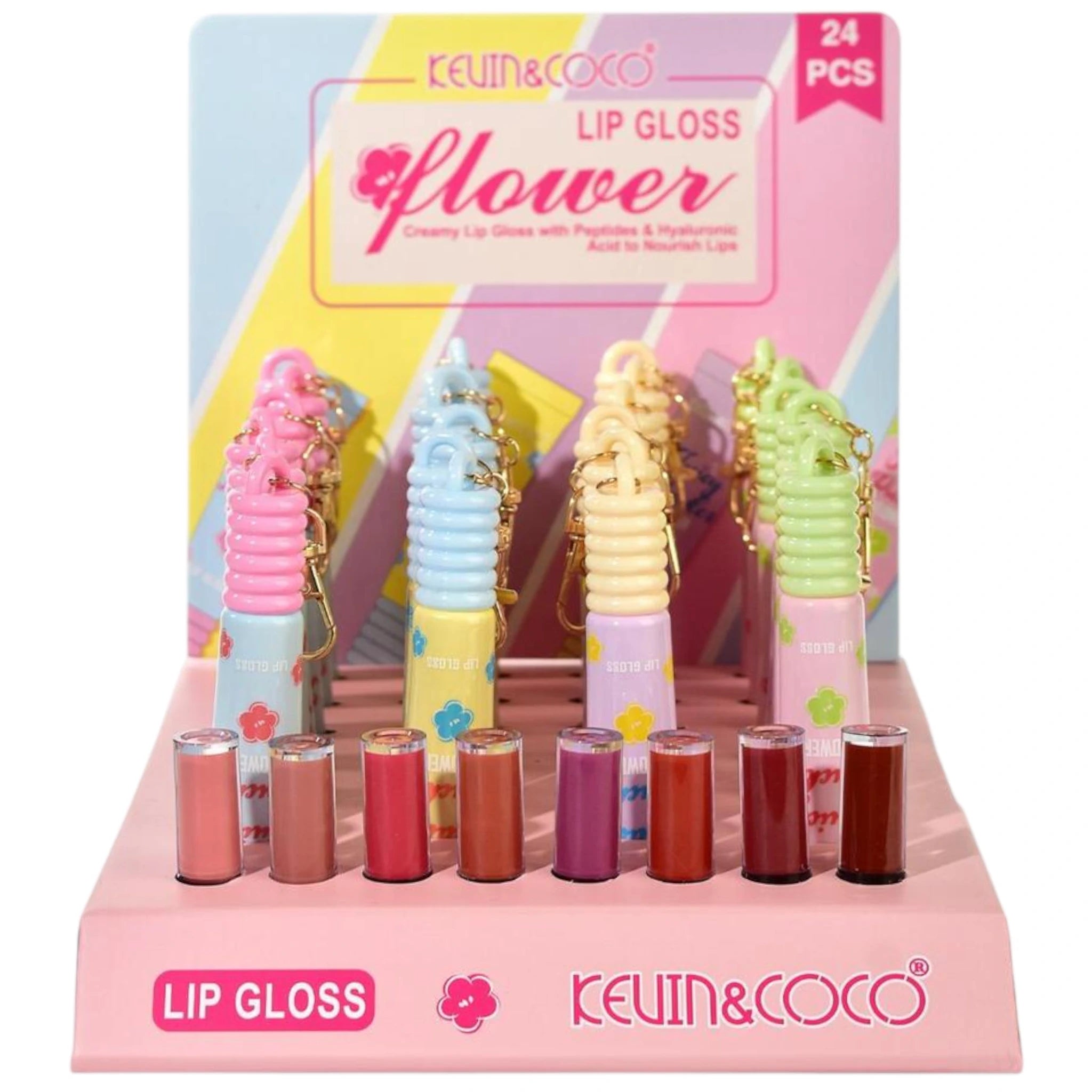 (24-pack) Kevin & Coco Flower Lip Gloss