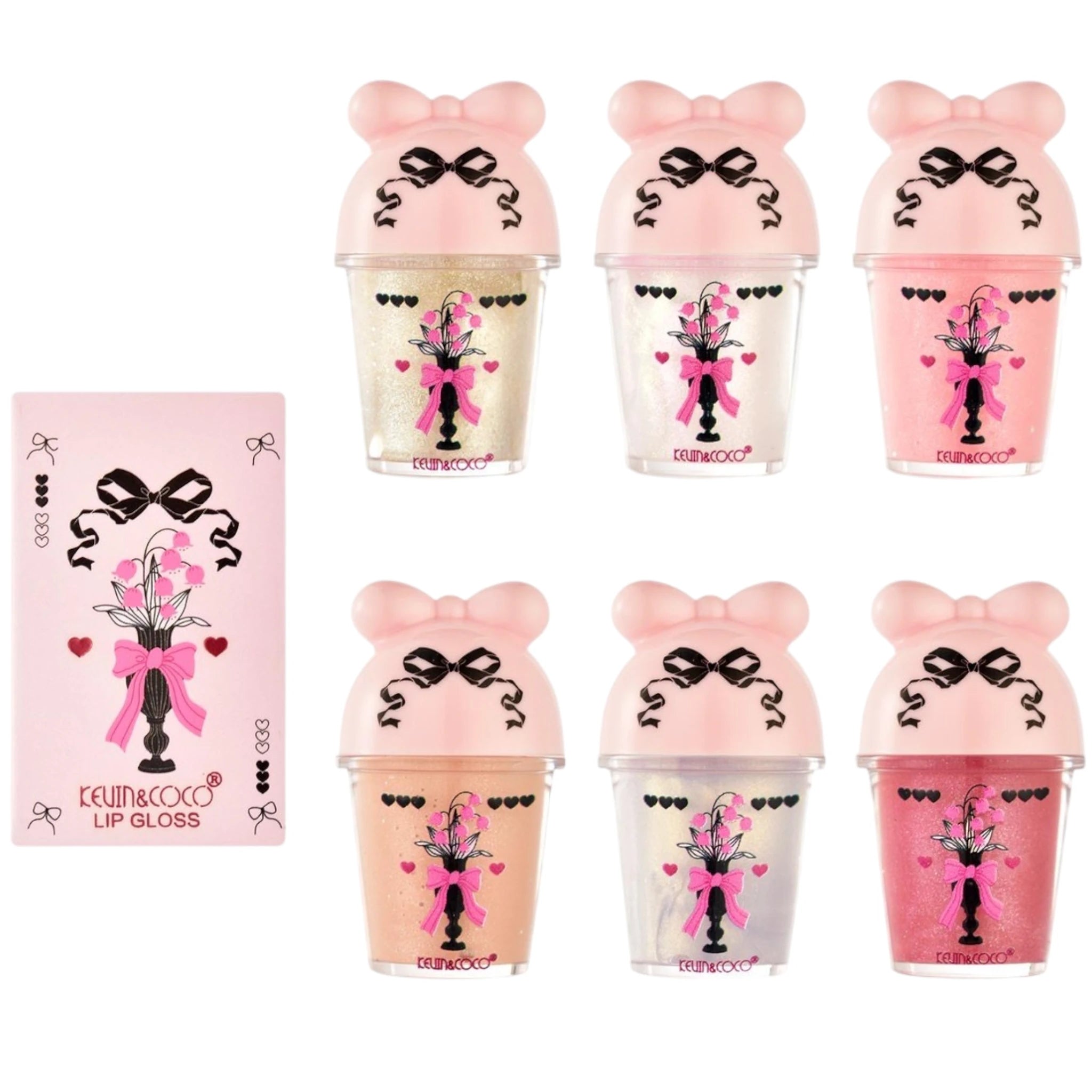 (24-pack) Kevin & Coco Flower Vase Lip Gloss - Thumbnail 2