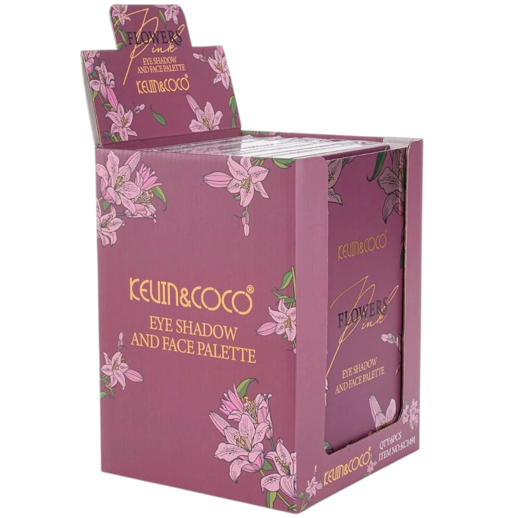(6-pack) Kevin & Coco Flowers Eyeshadow And Face Palette