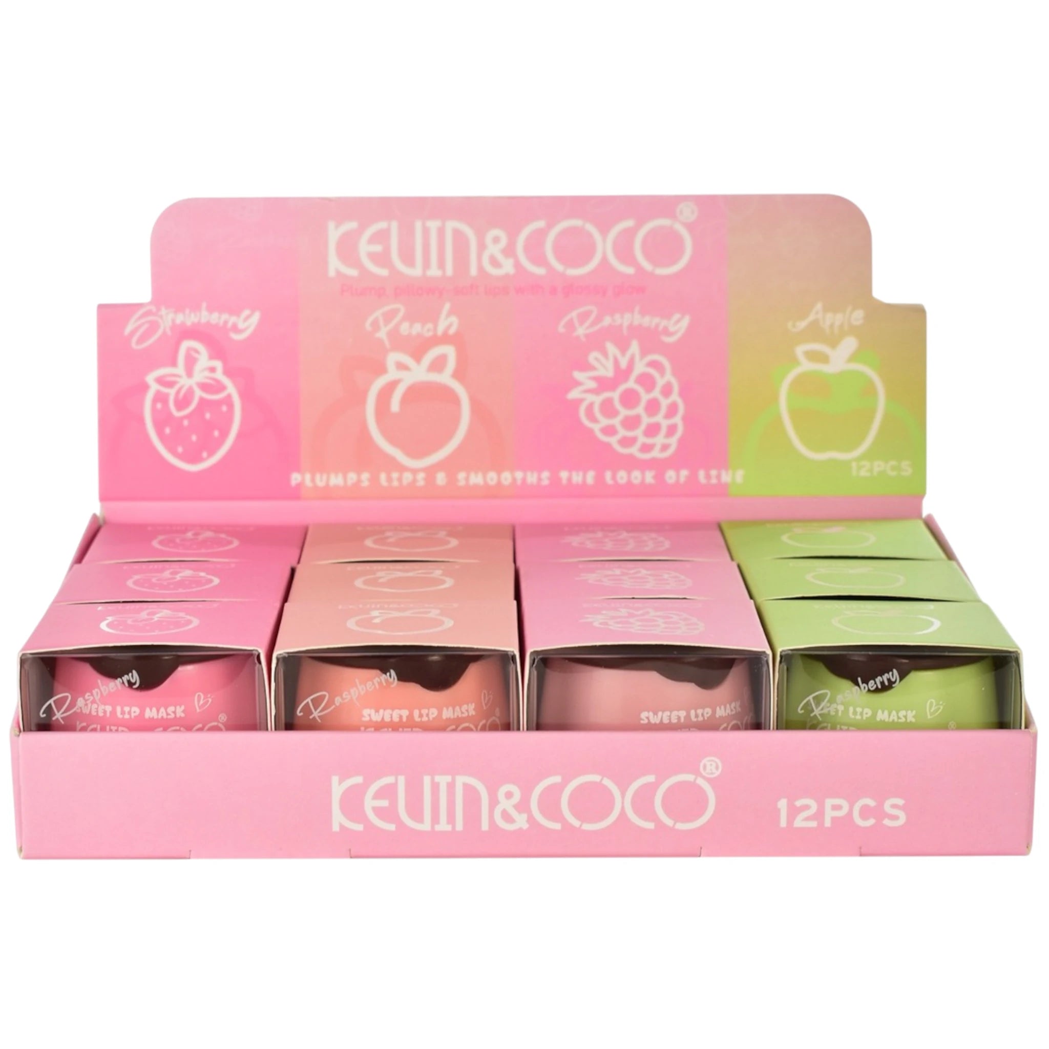 (12-pack) Kevin & Coco Fruit Lip Mask