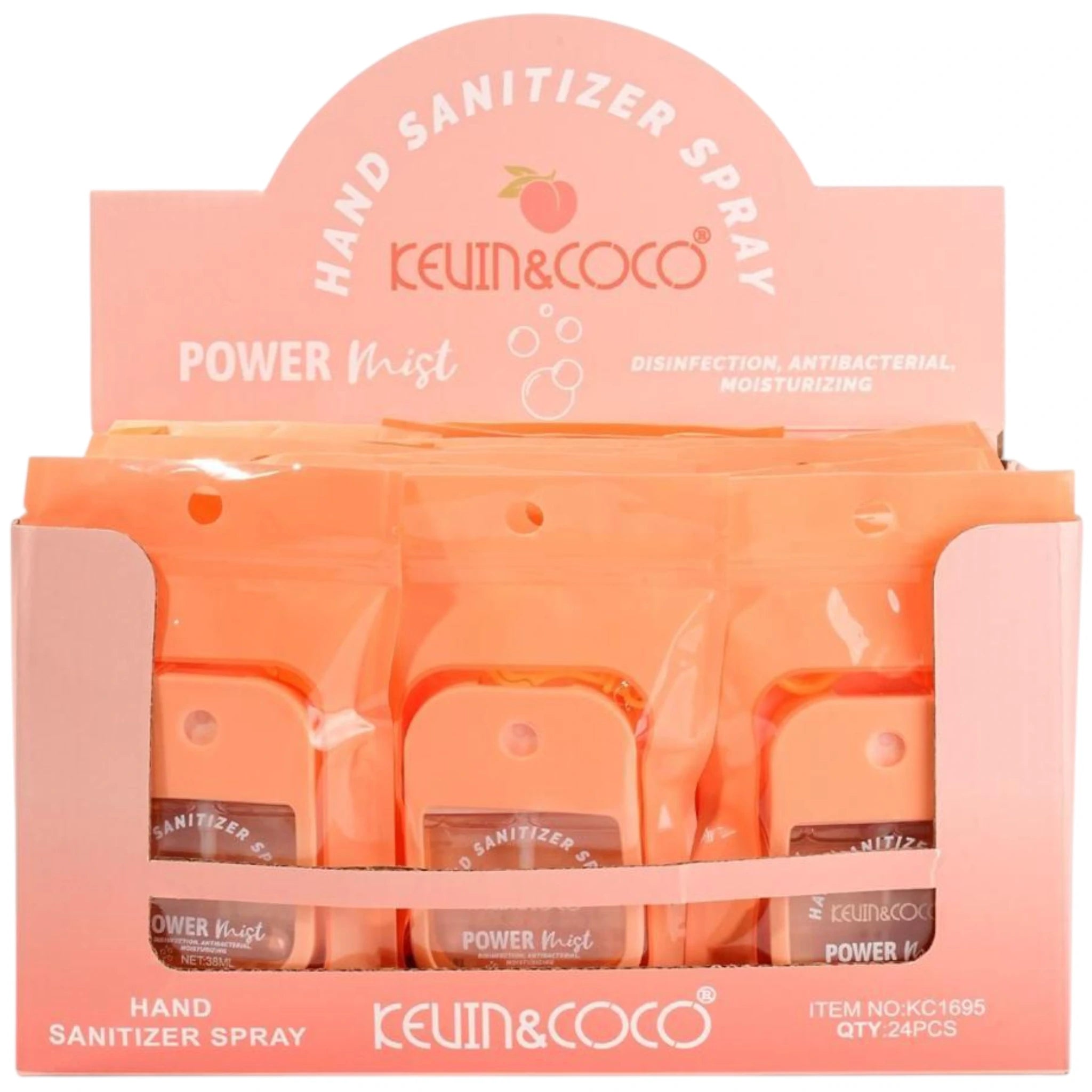 (24-pack) Kevin & Coco Hand Spray Peach